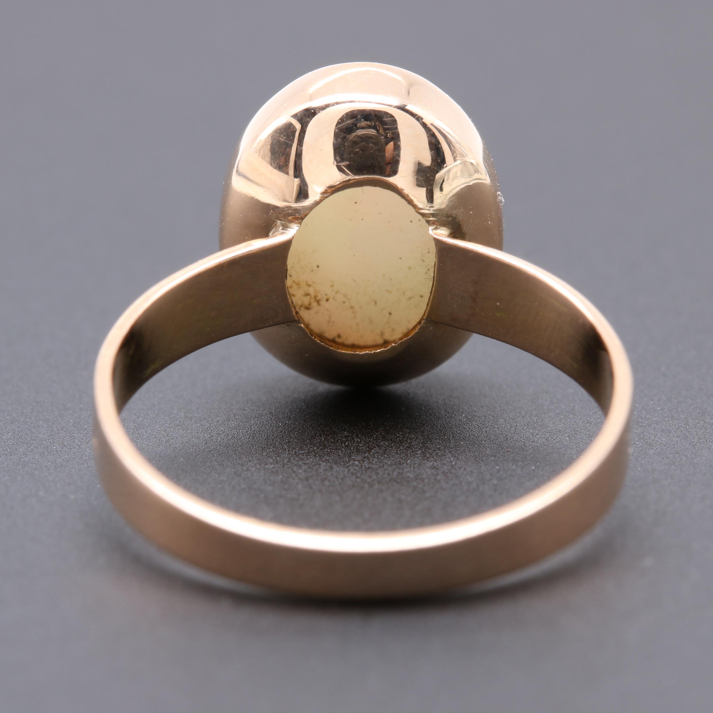 14K Yellow Gold Opal Ring