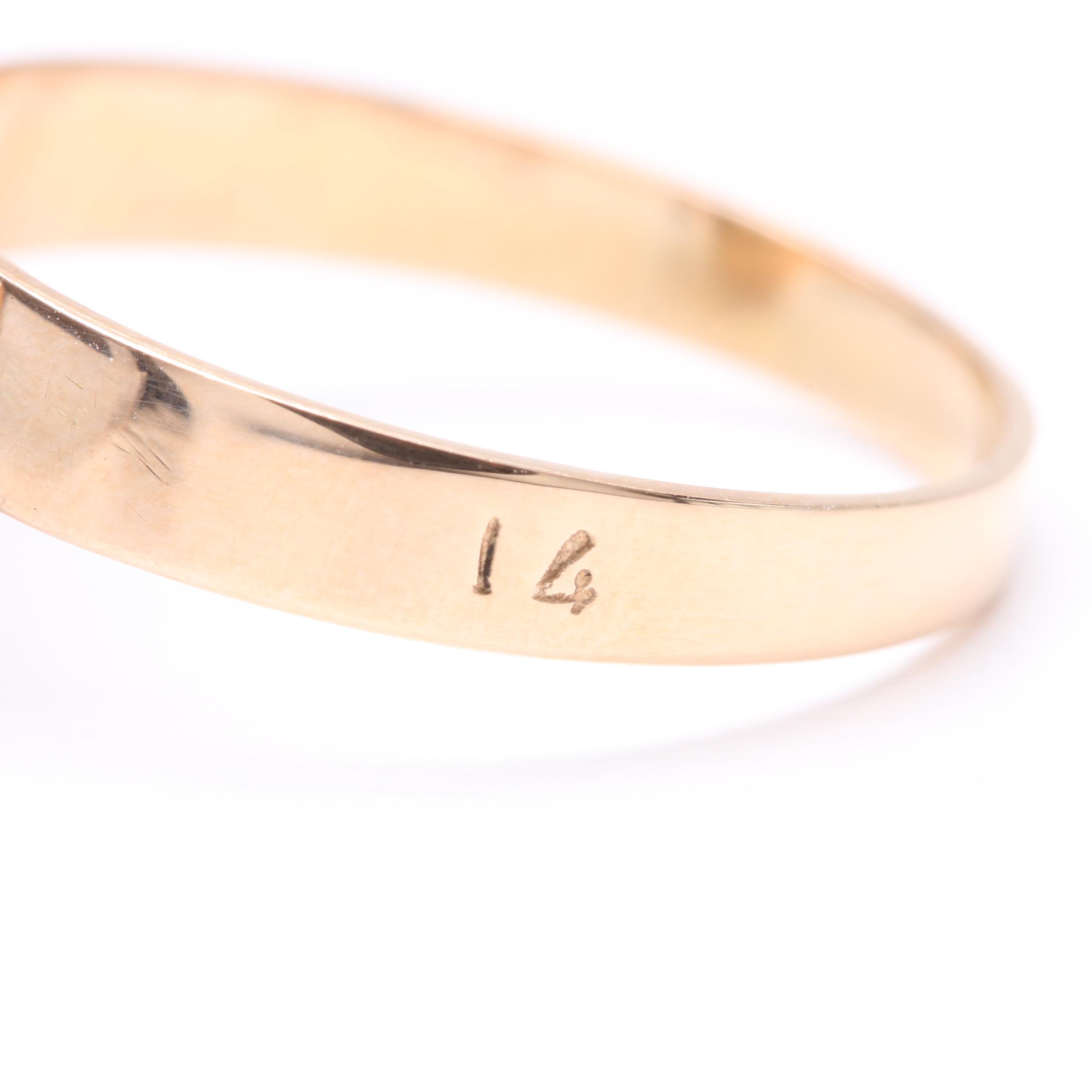 14K Yellow Gold Opal Ring