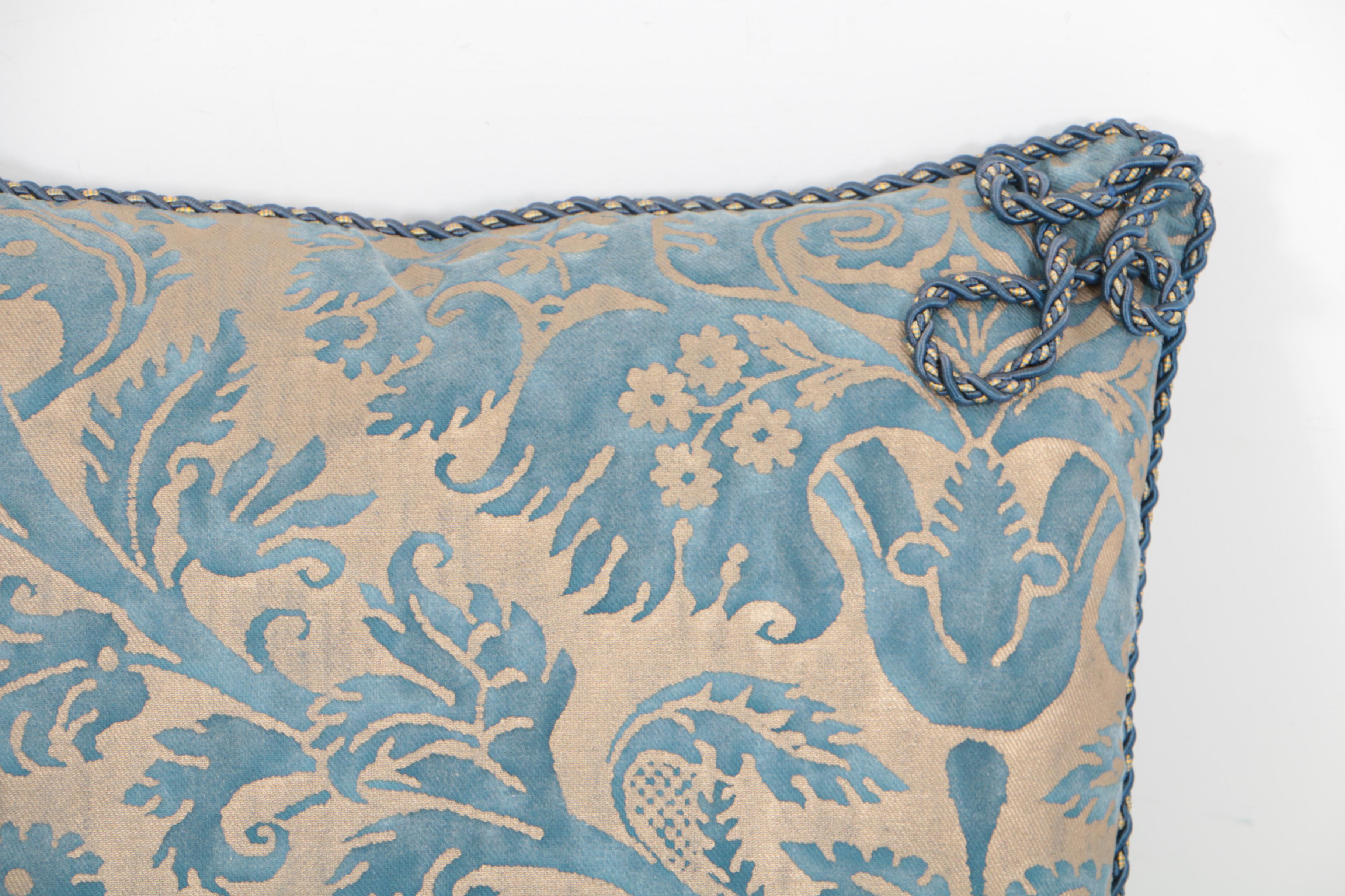 Fortuny "De Medici" Custom Made Coverlet and Accent Pillow