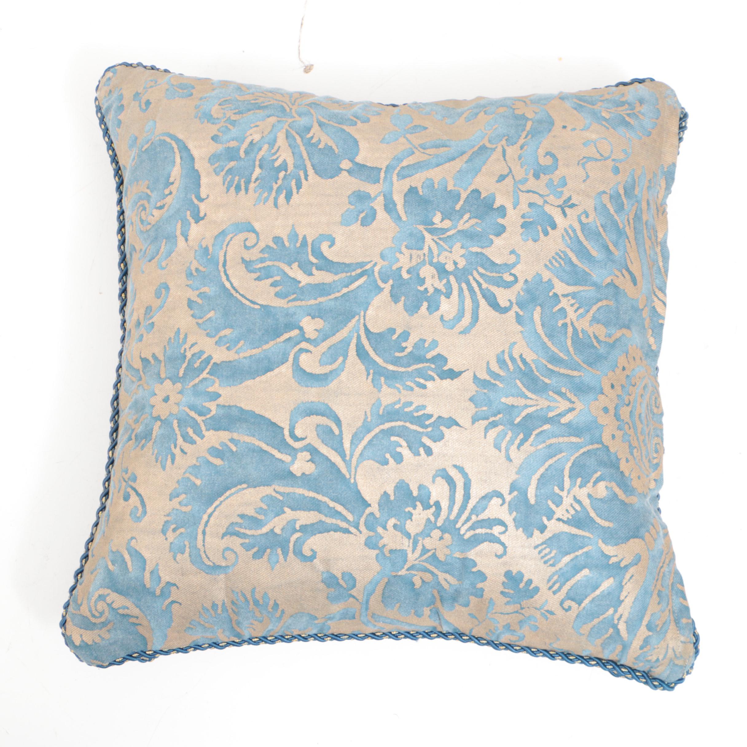 Fortuny "De Medici" Custom Made Coverlet and Accent Pillow