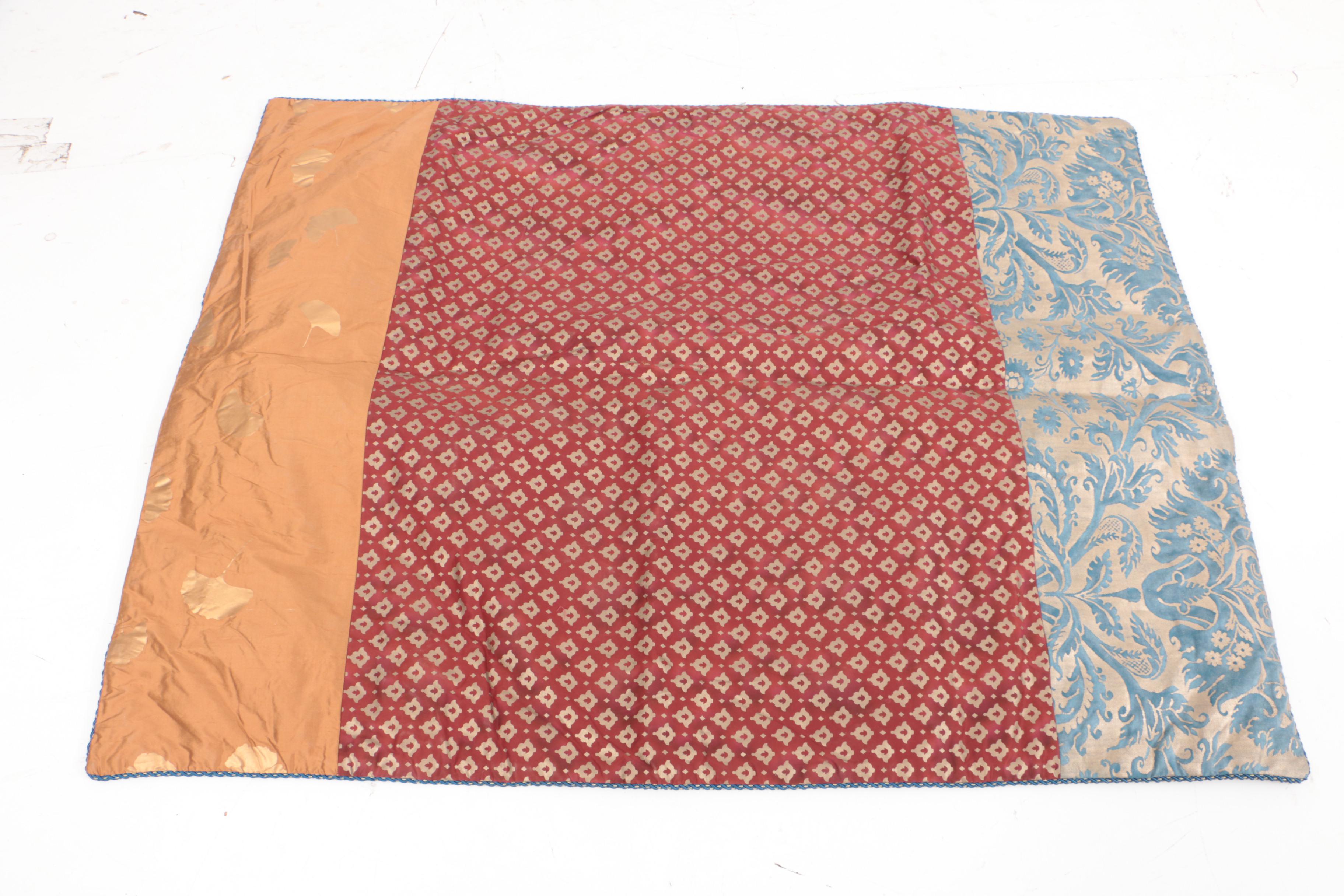 Fortuny "De Medici" Custom Made Coverlet and Accent Pillow