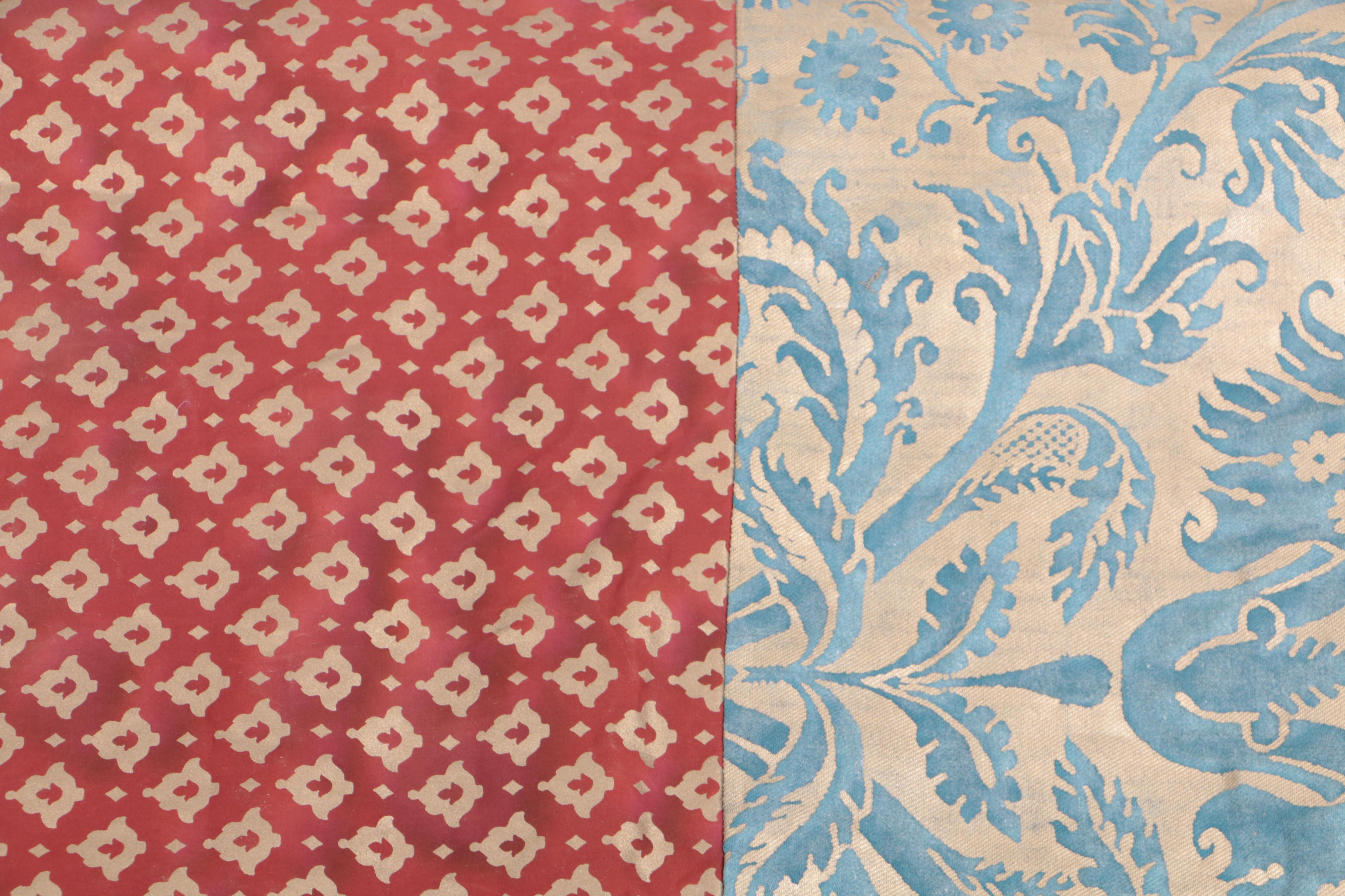 Fortuny "De Medici" Custom Made Coverlet and Accent Pillow