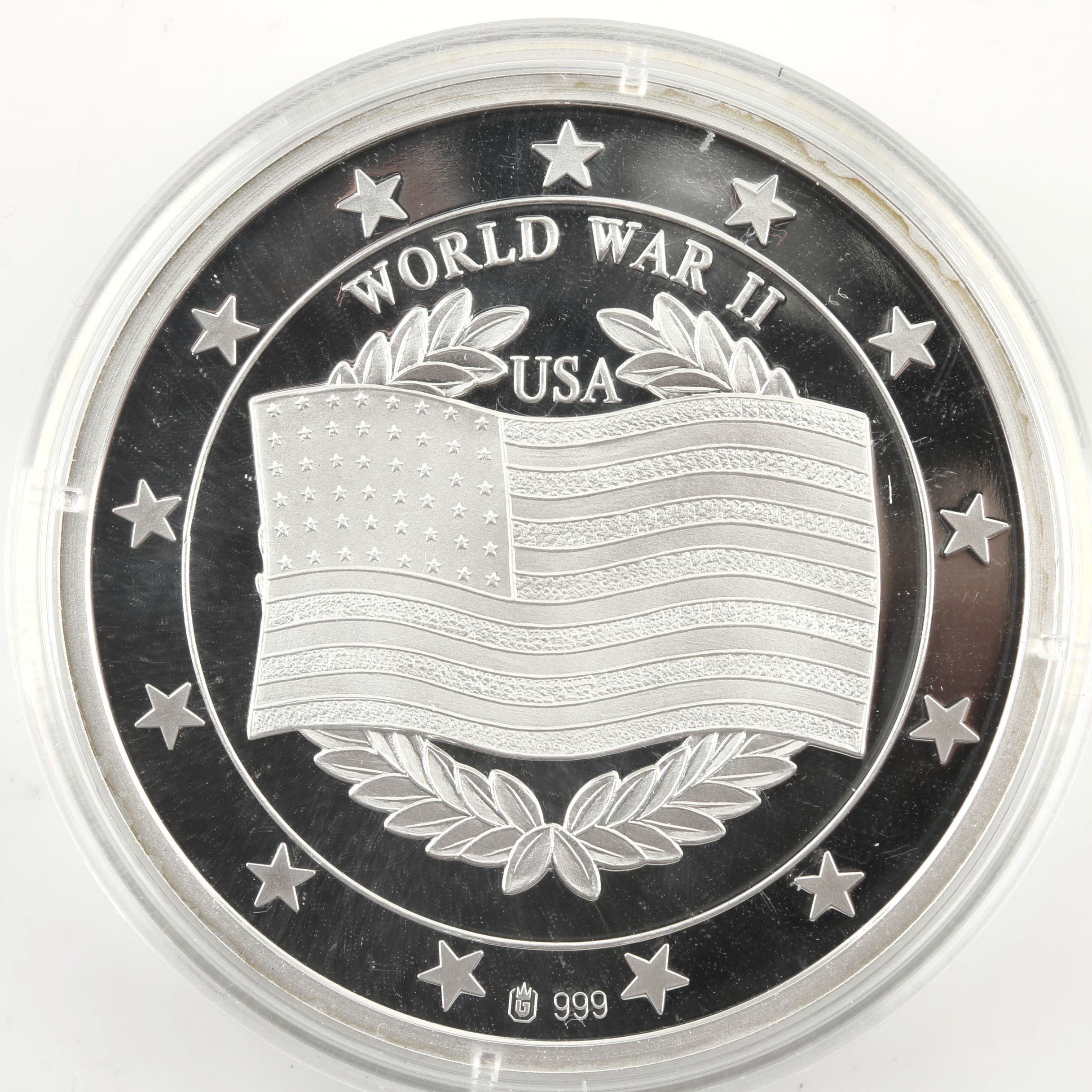 Apollo 14 Silver Mini Coin and a D-Day Commemorative Silver Metal