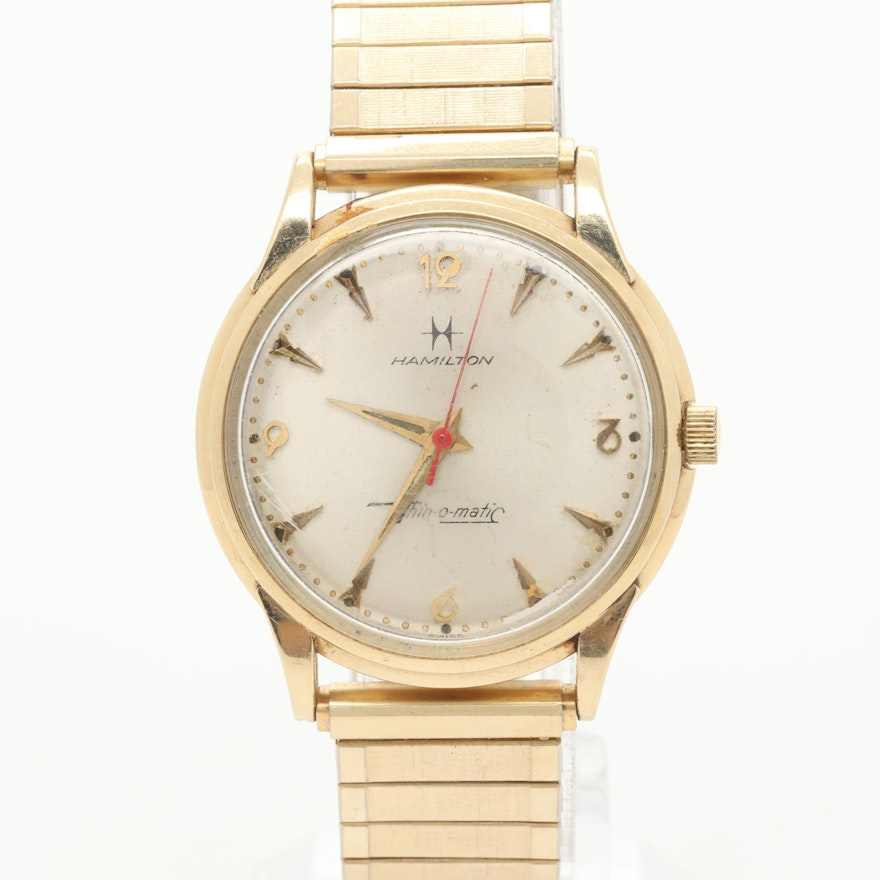 Hamilton 14K Yellow Gold Wristwatch with Expansion Band