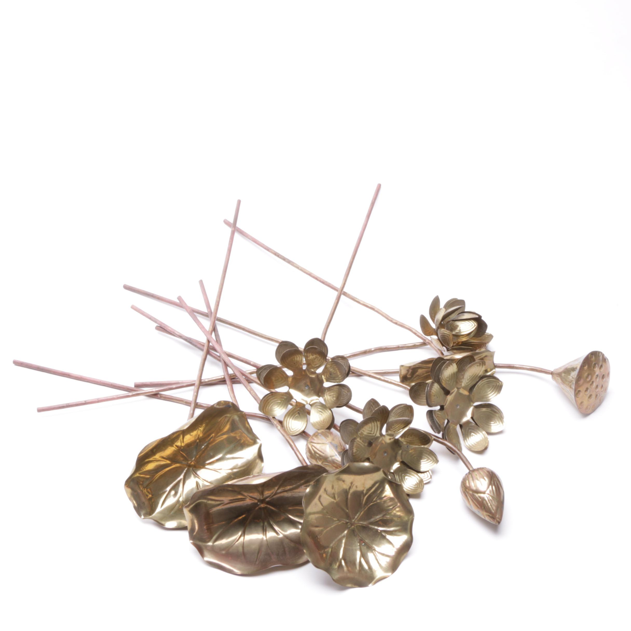 Large Brass Flowers