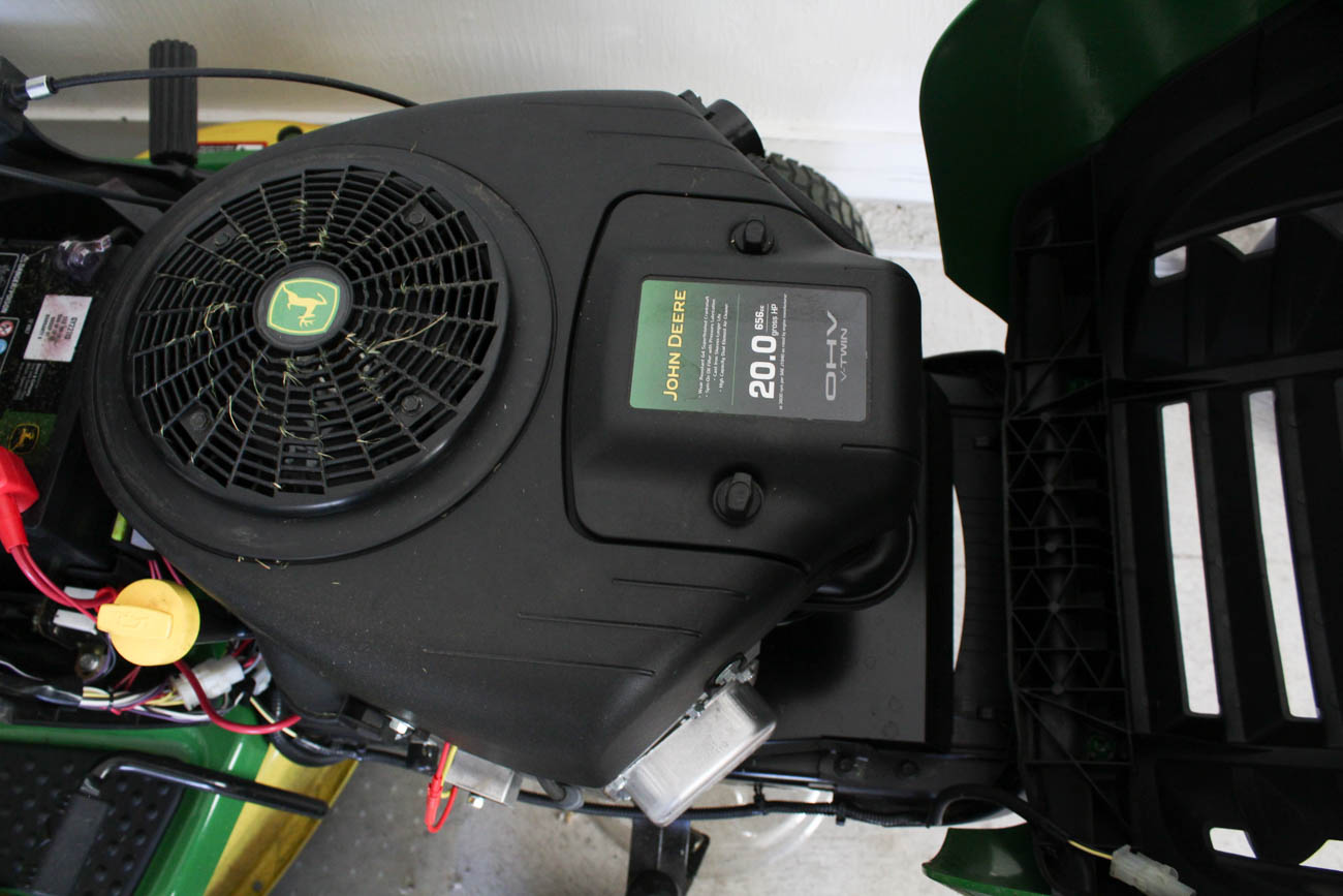 John Deere "D125" Riding Lawn Mower with Bagger Attachment Frame