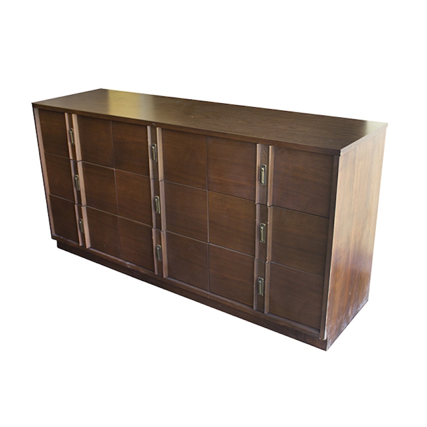 Vintage Mid Century Modern Walnut Dresser by Style House