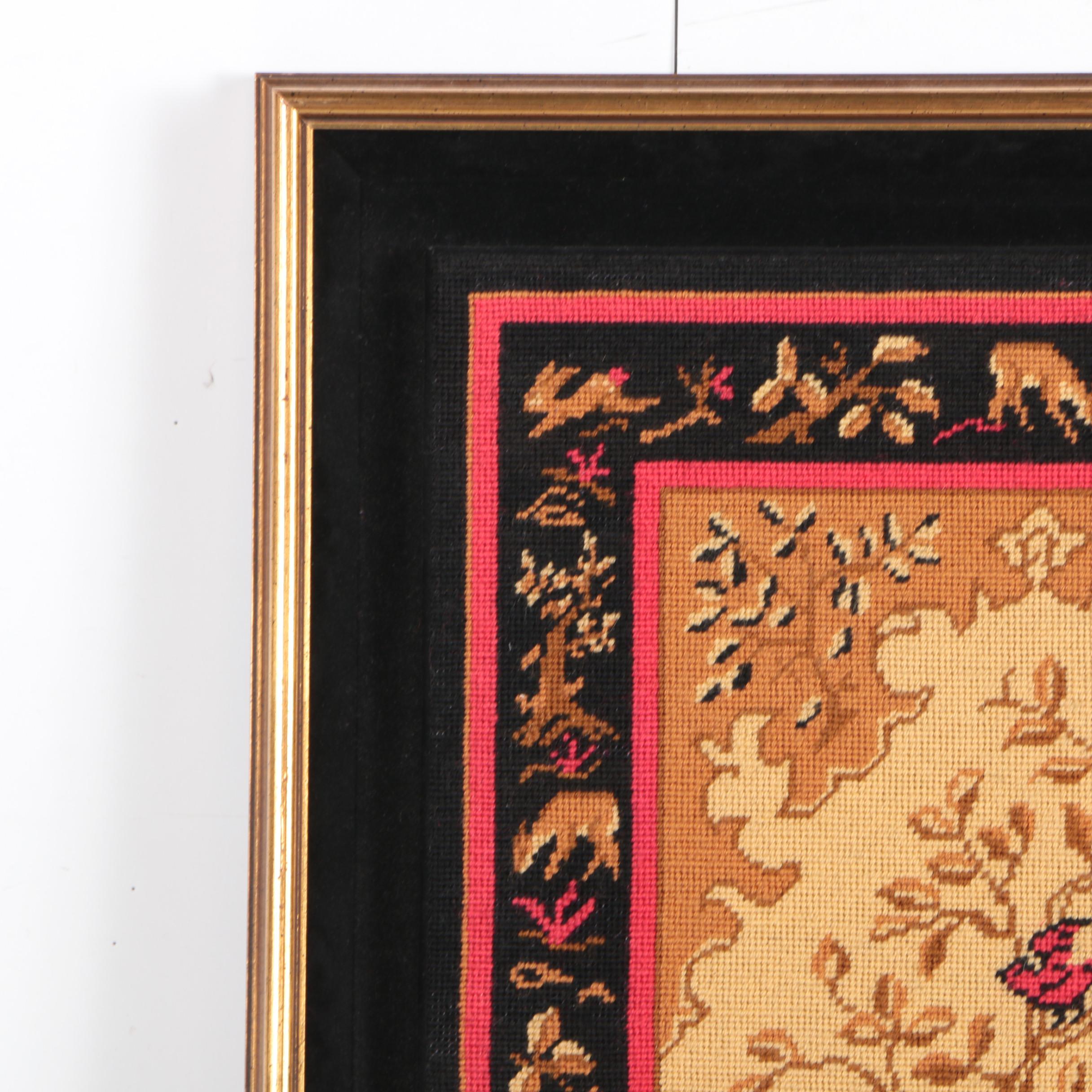 Framed Needlepoint of a Nature Scene