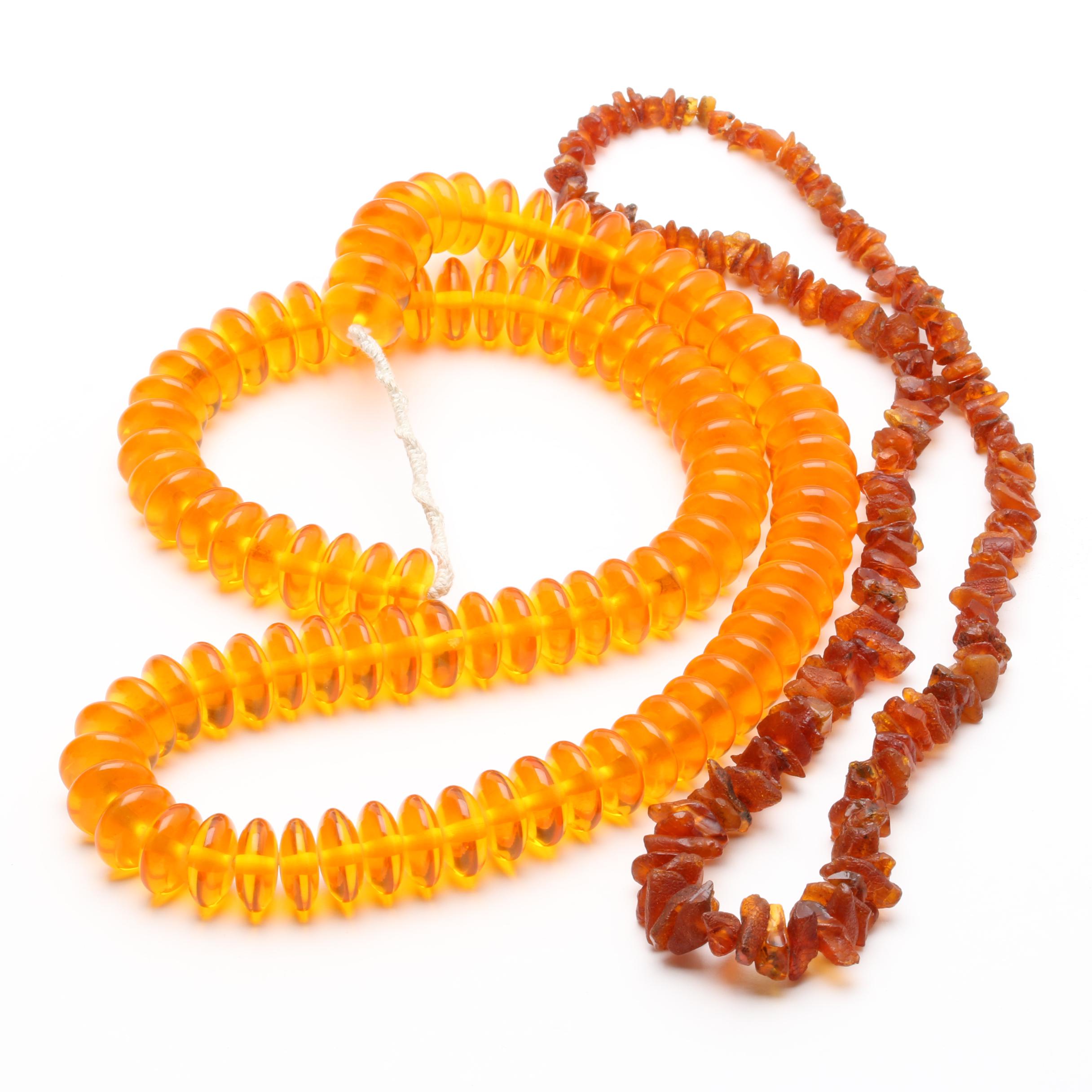 Copal and Amber Beaded Necklace
