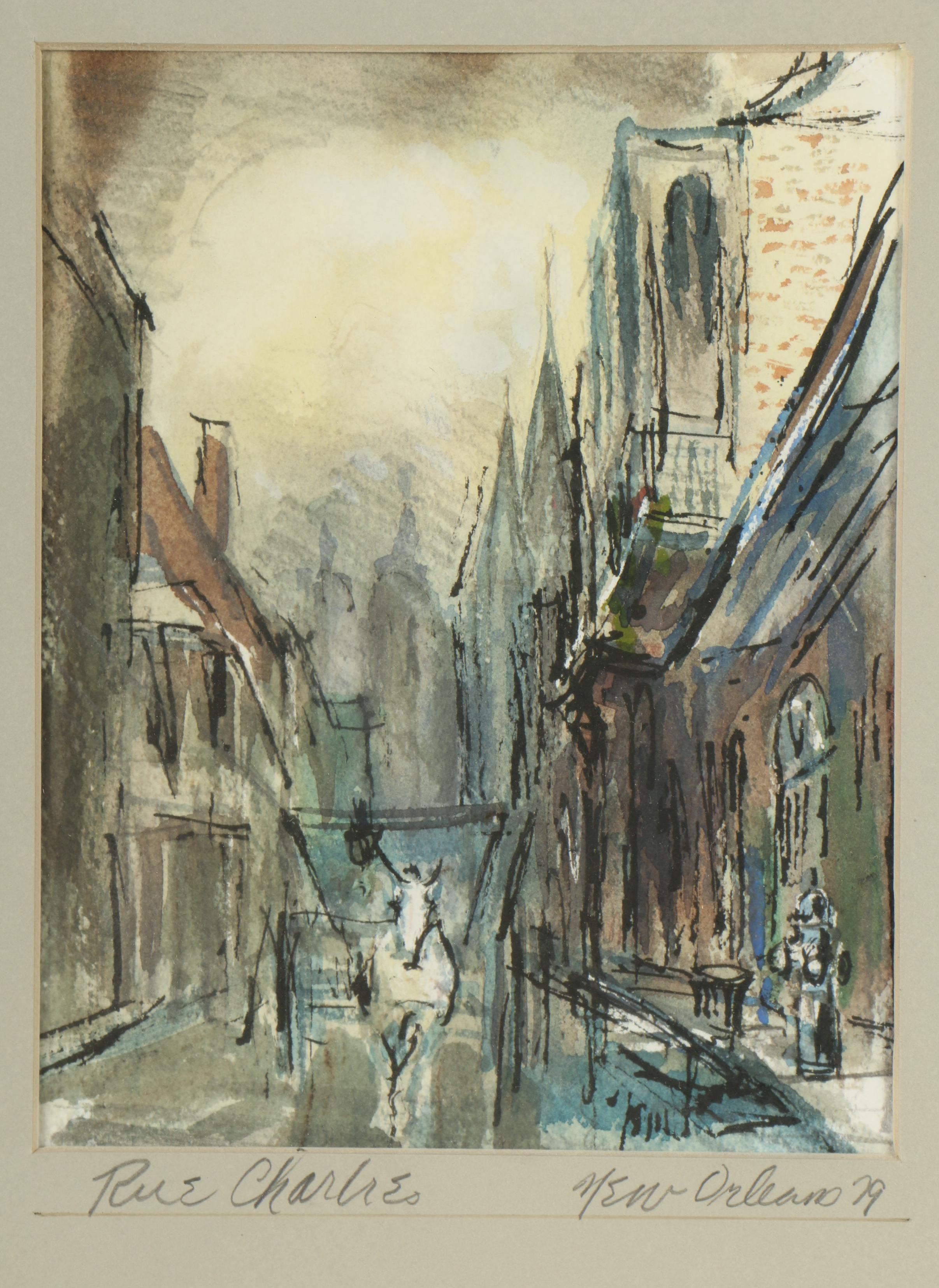 Tom Lane 1979 Watercolor Paintings of New Orleans