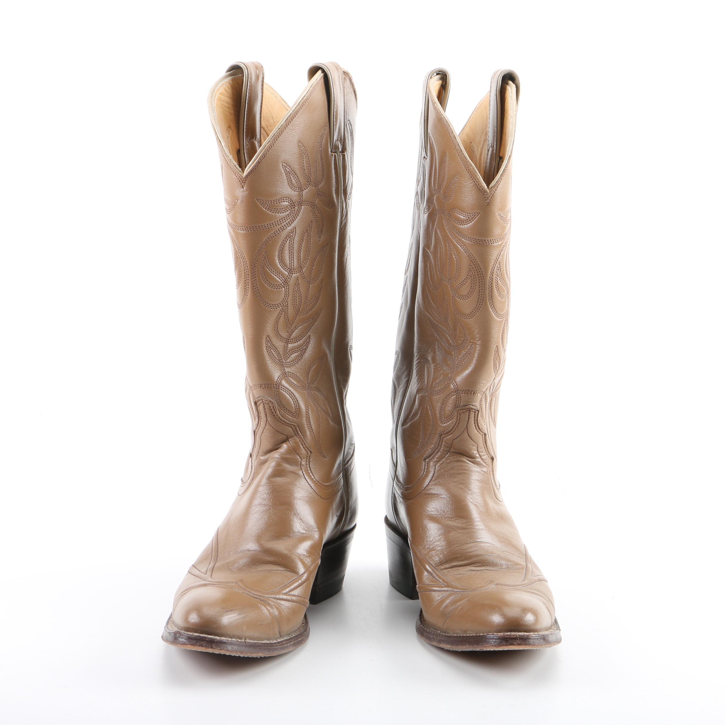 Women's Justin Tan Leather Western Boots