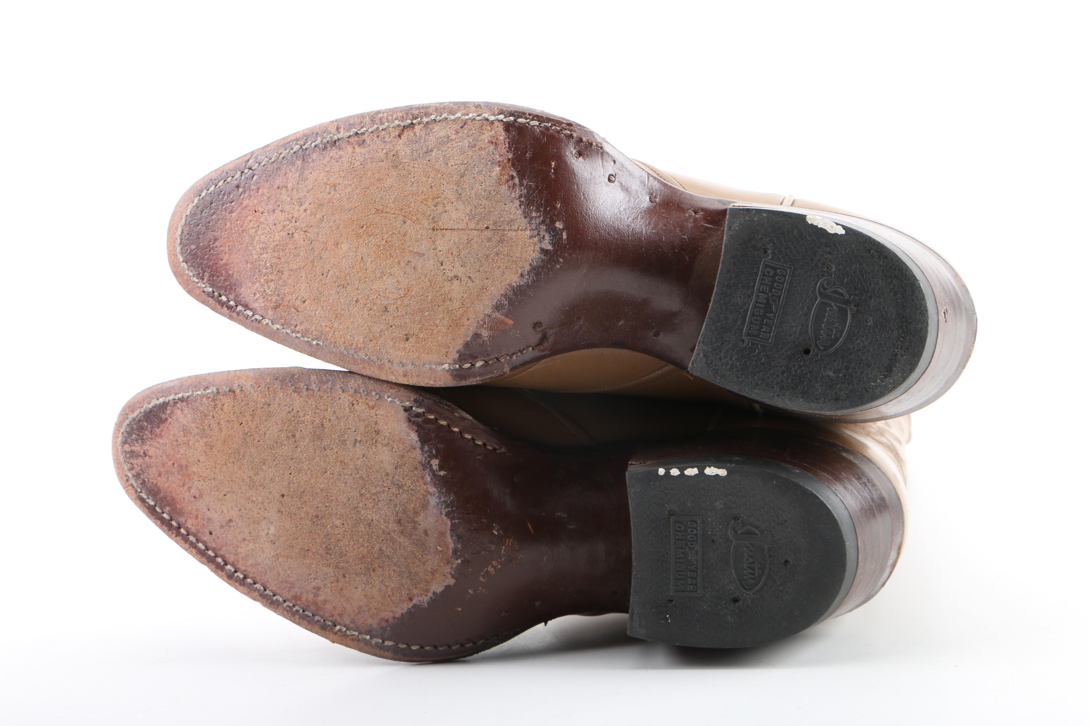 Women's Justin Tan Leather Western Boots