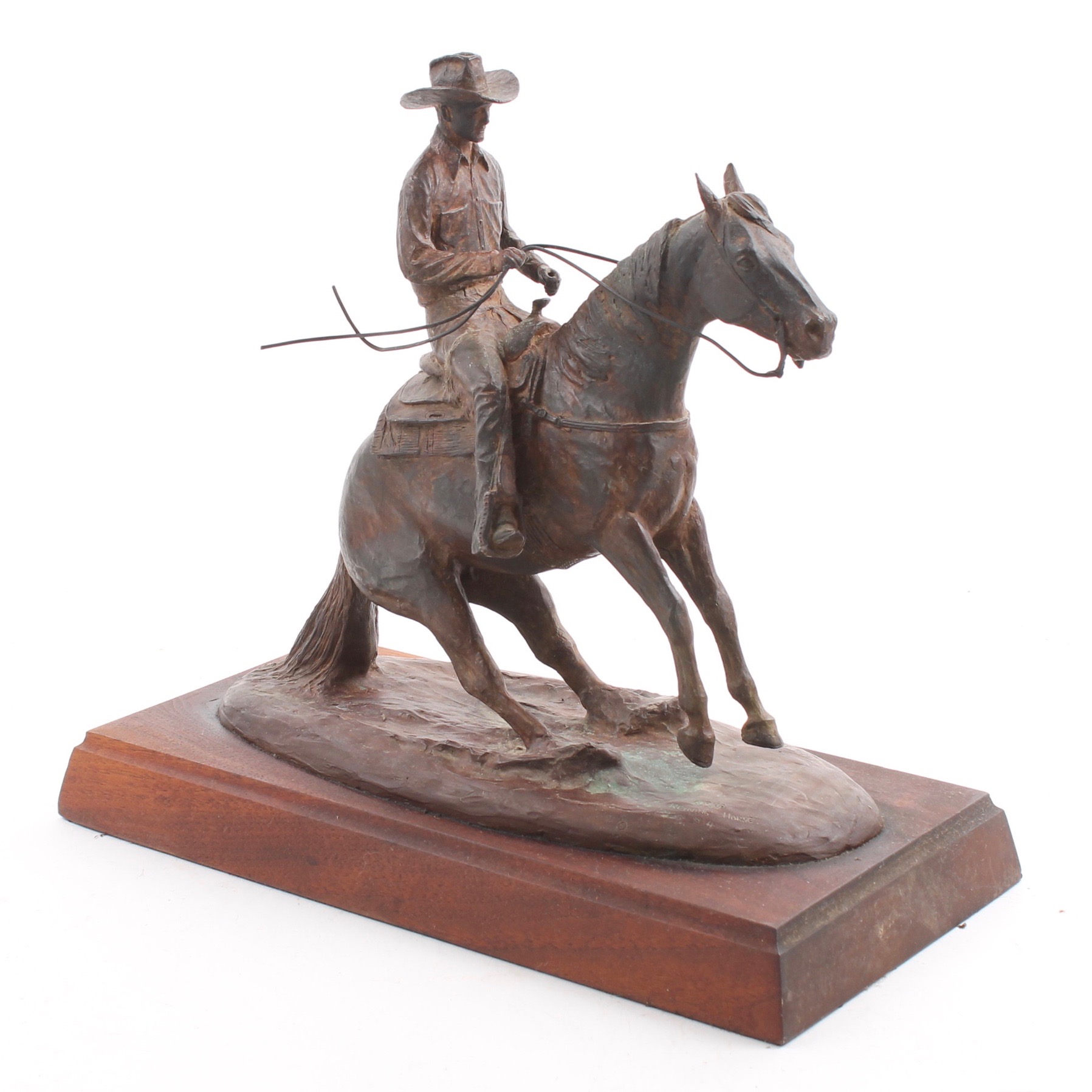 Mehl Lawson Bronze Sculpture "Reining Horse"