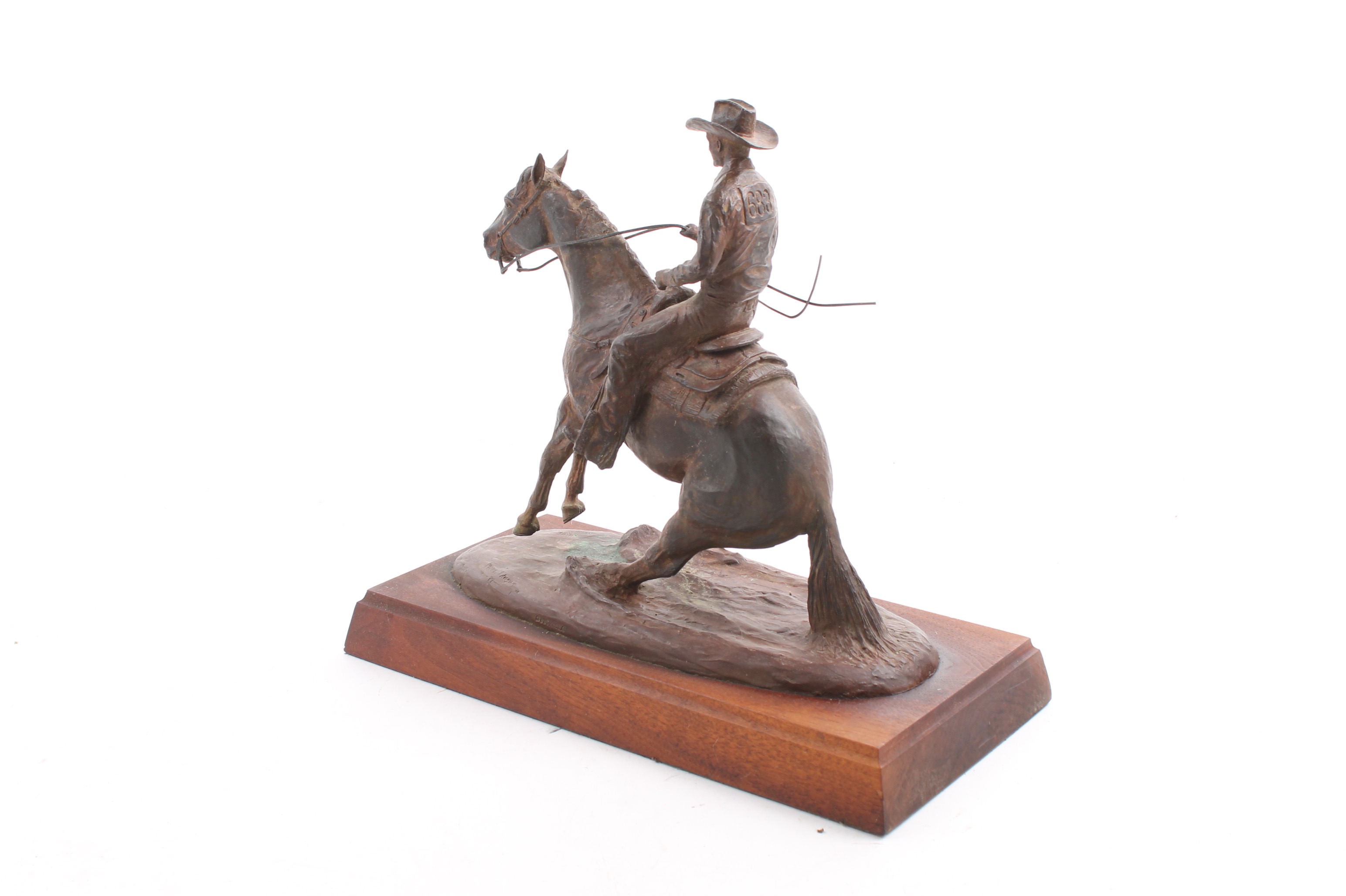 Mehl Lawson Bronze Sculpture "Reining Horse"