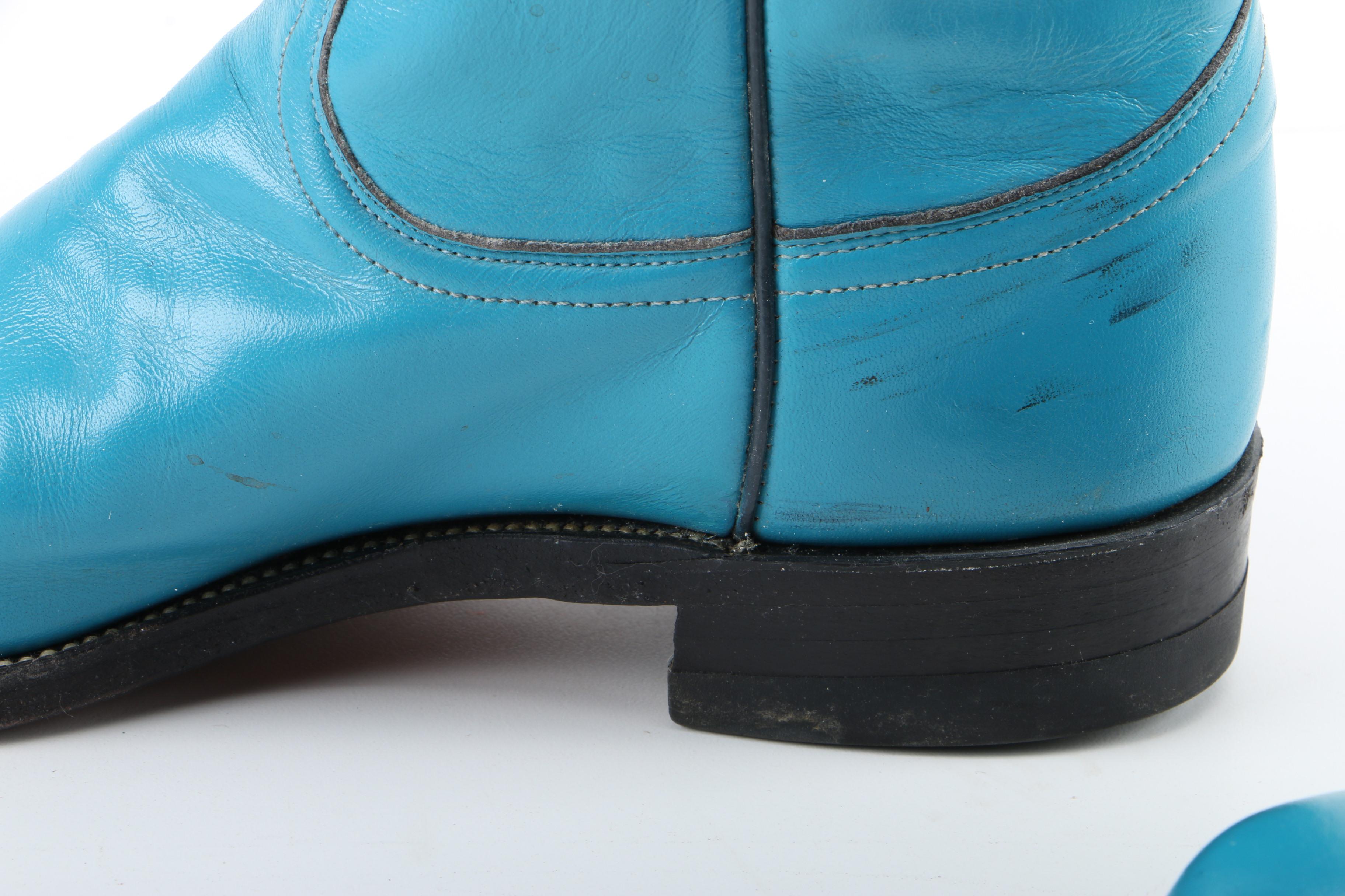 Women's Justin Turquoise Leather Western Boots