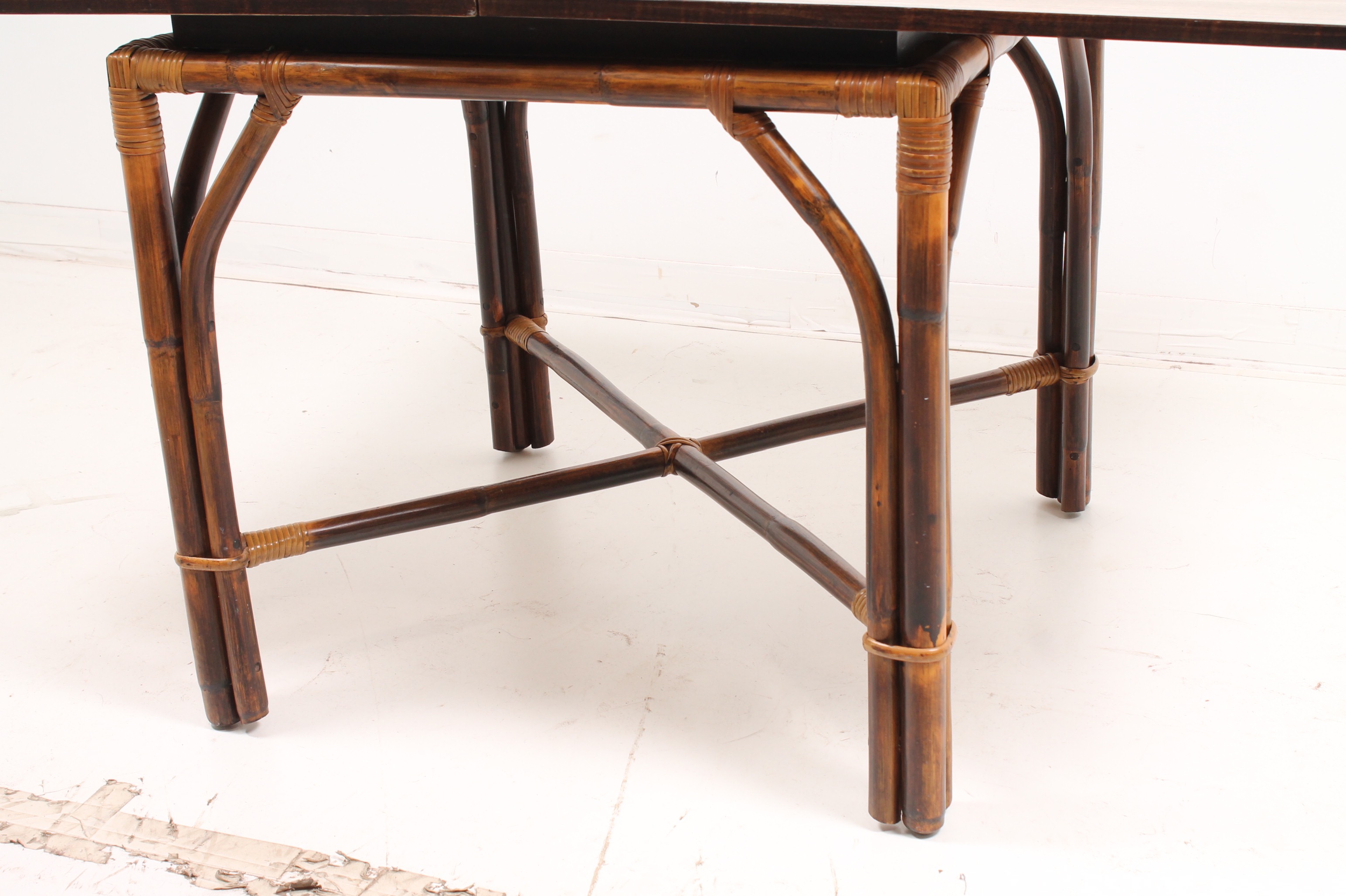 Vintage Bamboo Style Dining Table and Chairs