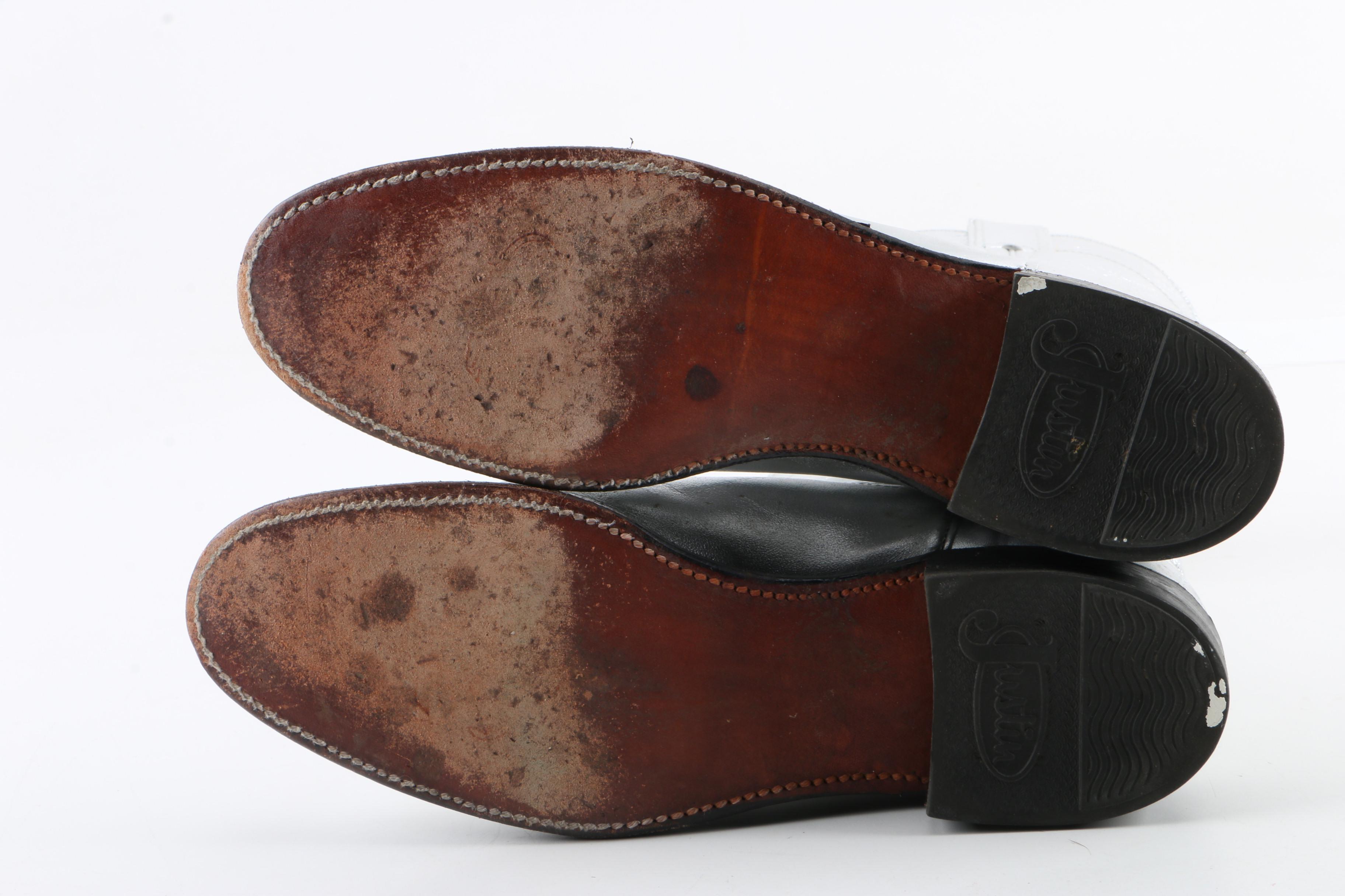 Women's Justin Metallic Silver Leather Western Boots