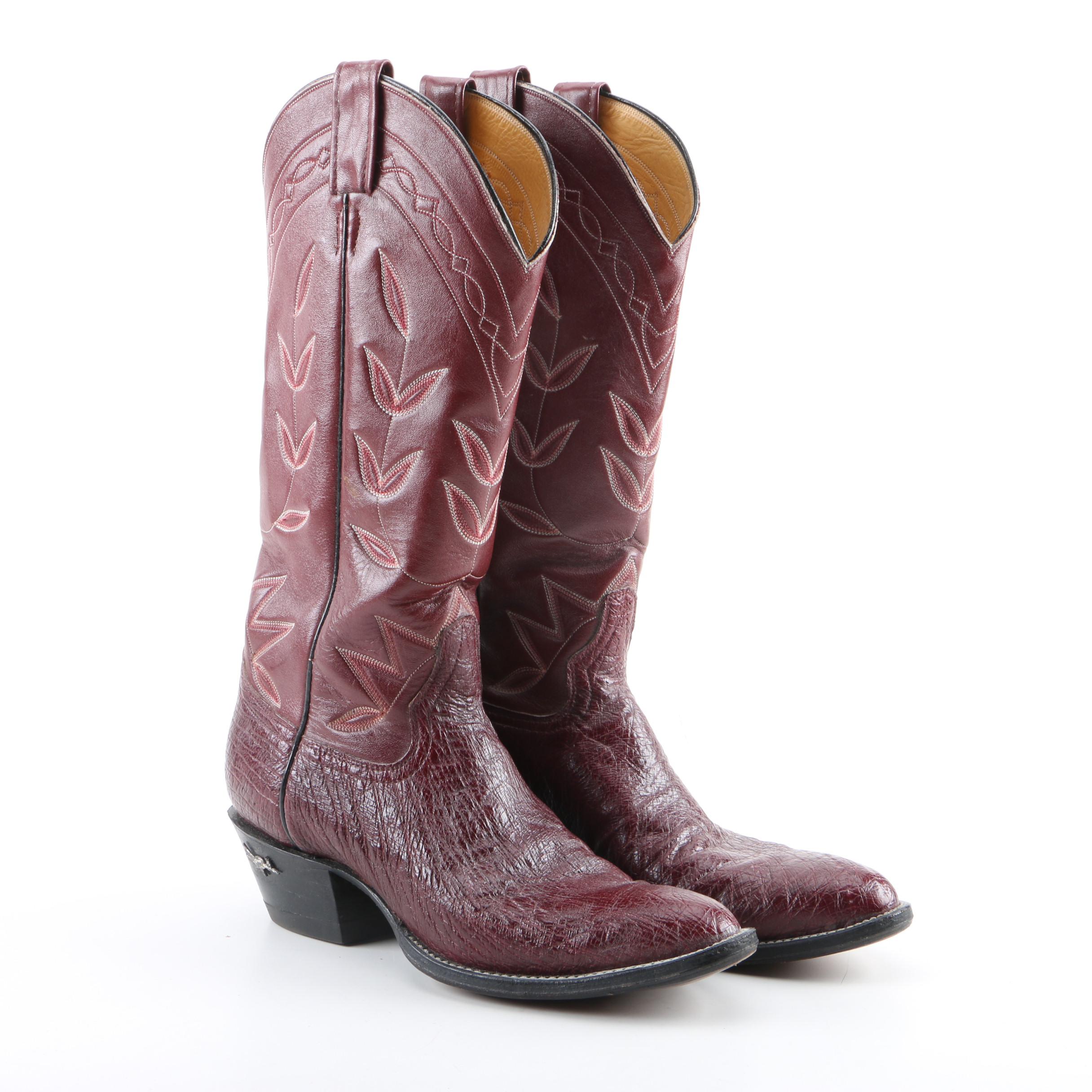Women's Laramie Burgundy Leather Western Boots