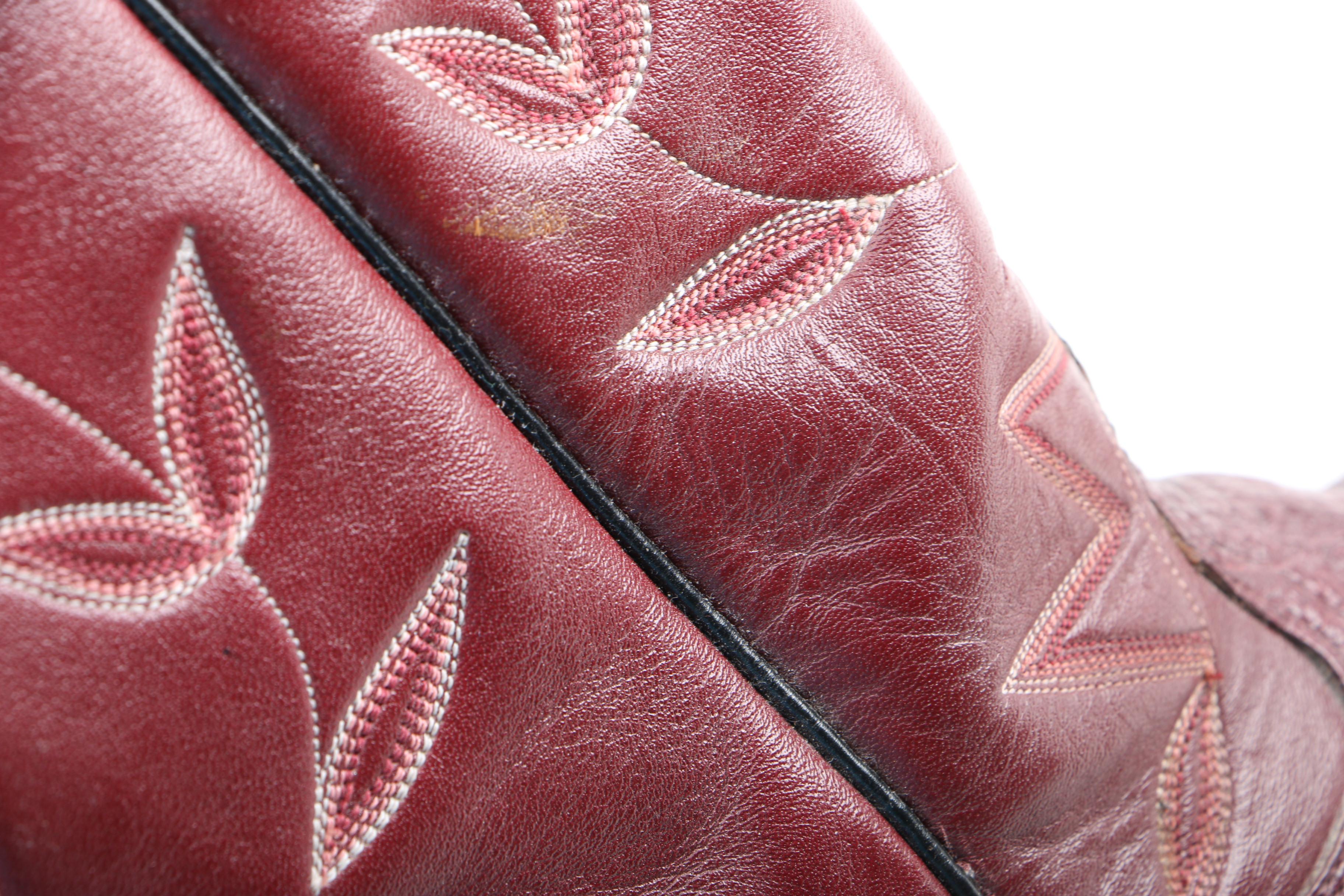 Women's Laramie Burgundy Leather Western Boots