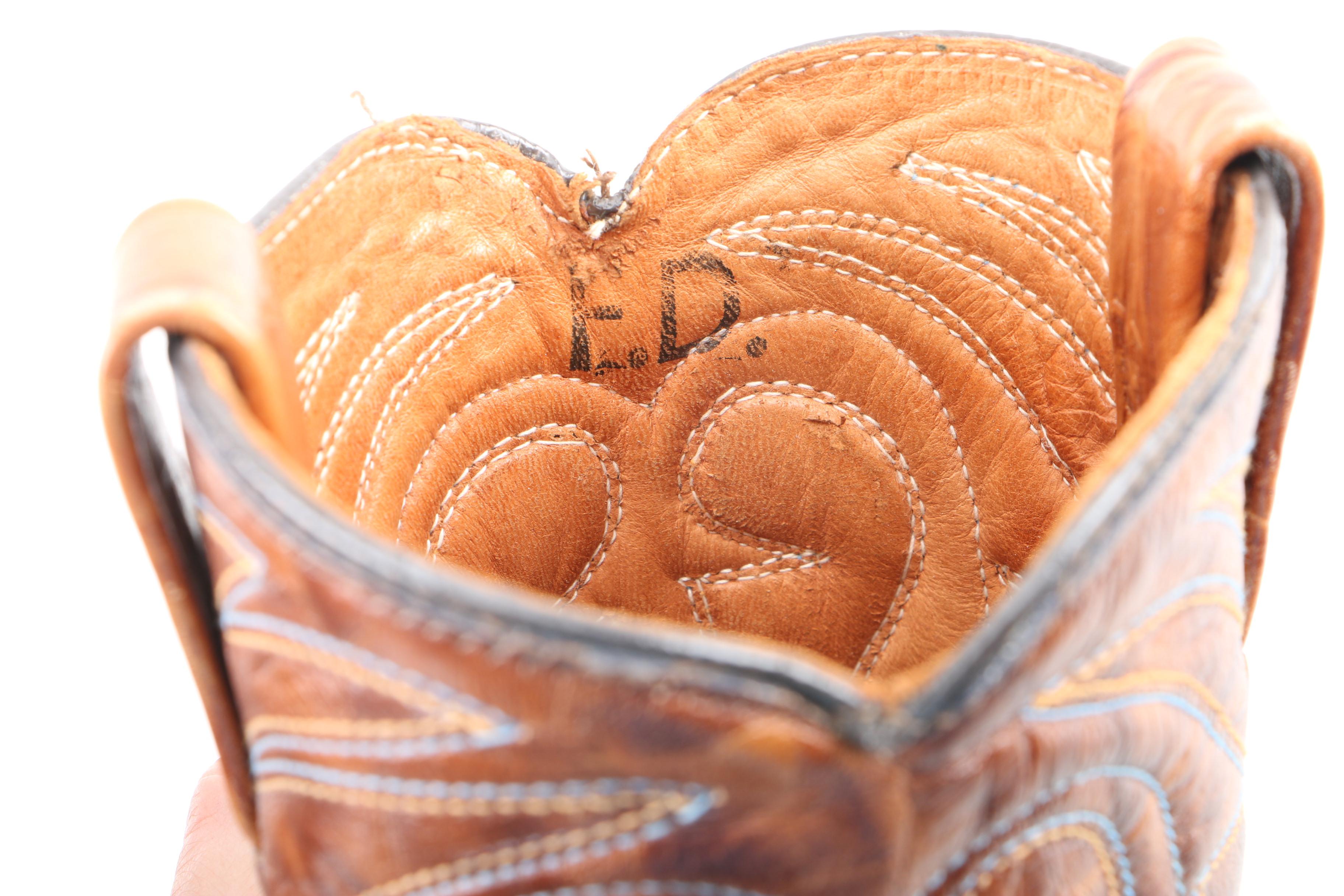 Women's Vintage Texas Imperial Brown Leather Western Boots