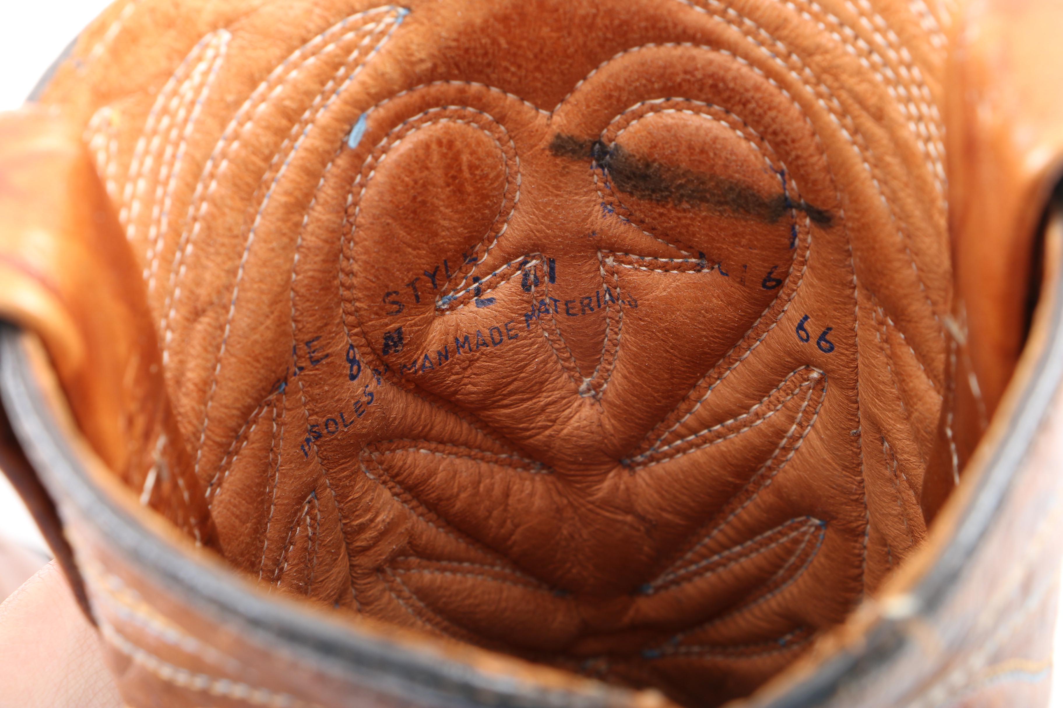 Women's Vintage Texas Imperial Brown Leather Western Boots