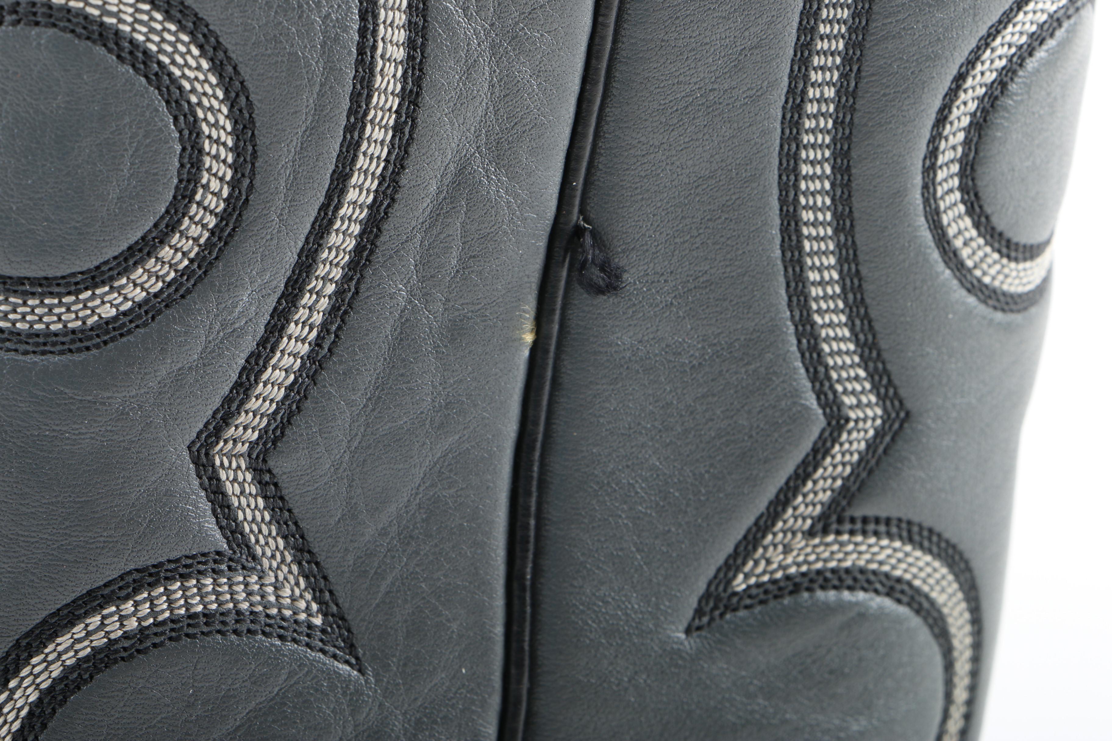 Women's Adams Boot Co. Grey Leather and Lizard Skin Western Boots