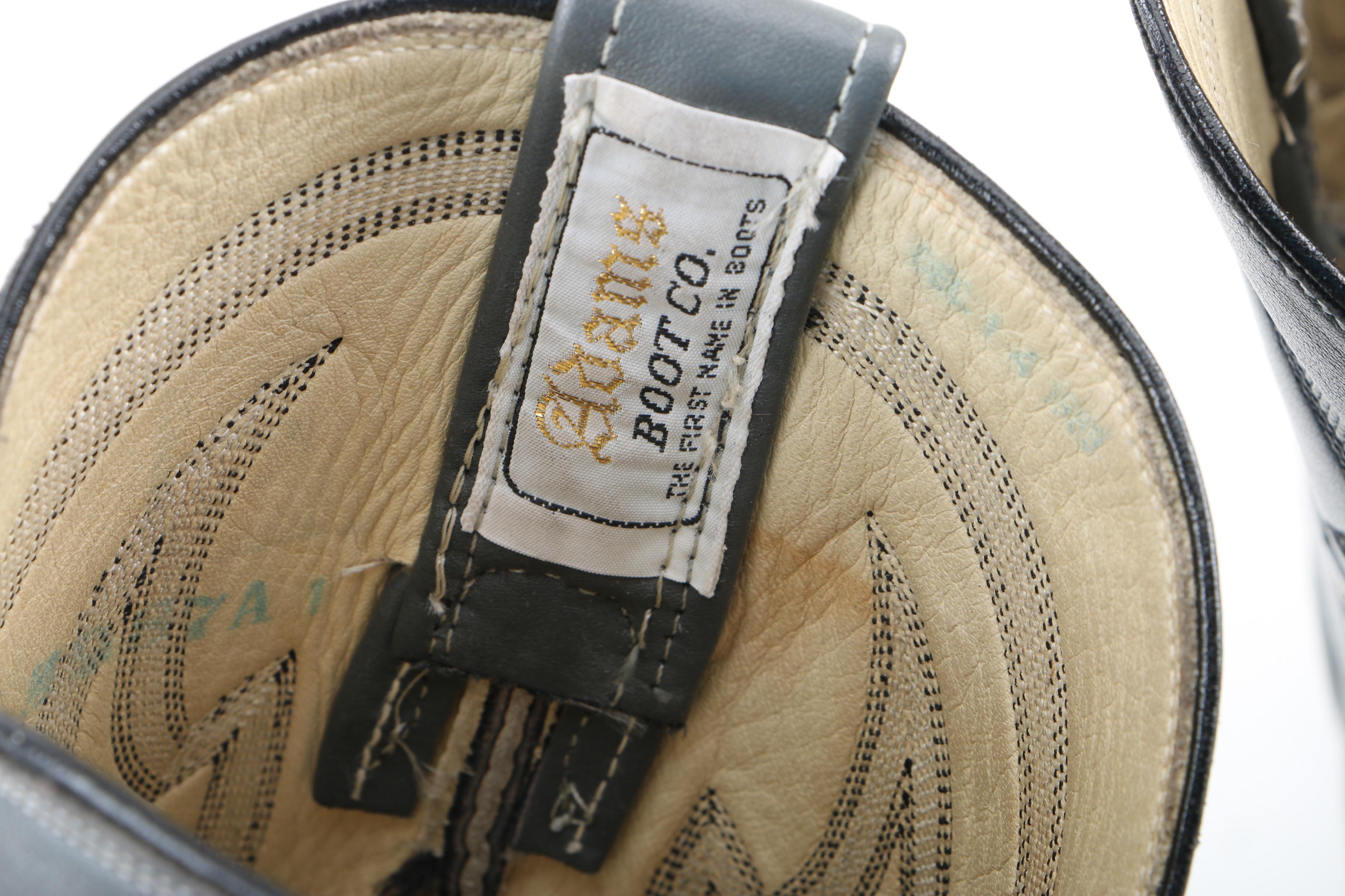 Women's Adams Boot Co. Grey Leather and Lizard Skin Western Boots