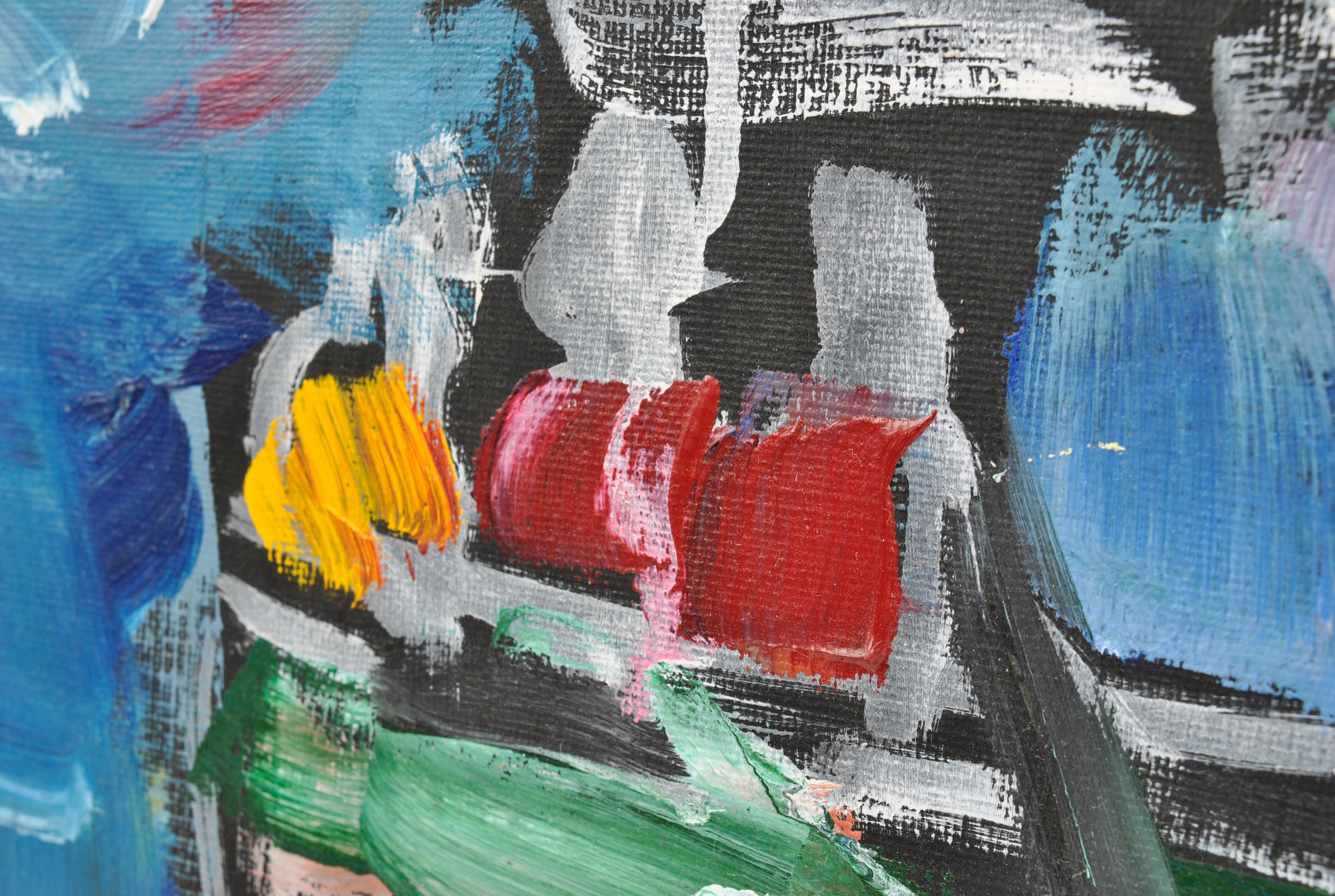 Abstract Oil Painting of Boat by Josephine Mahaffey