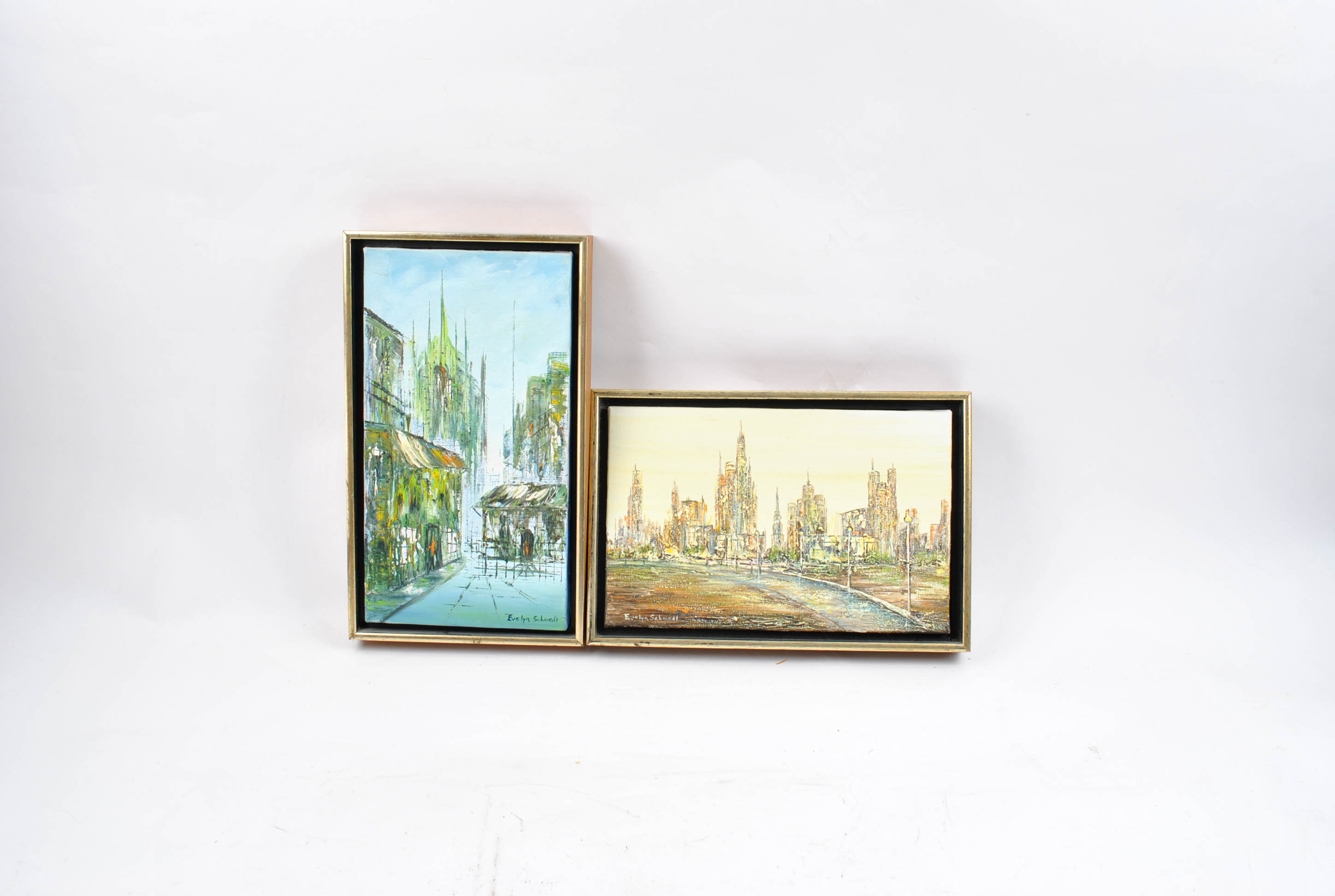 Evelyn Schmedt Oil Paintings of City Streets