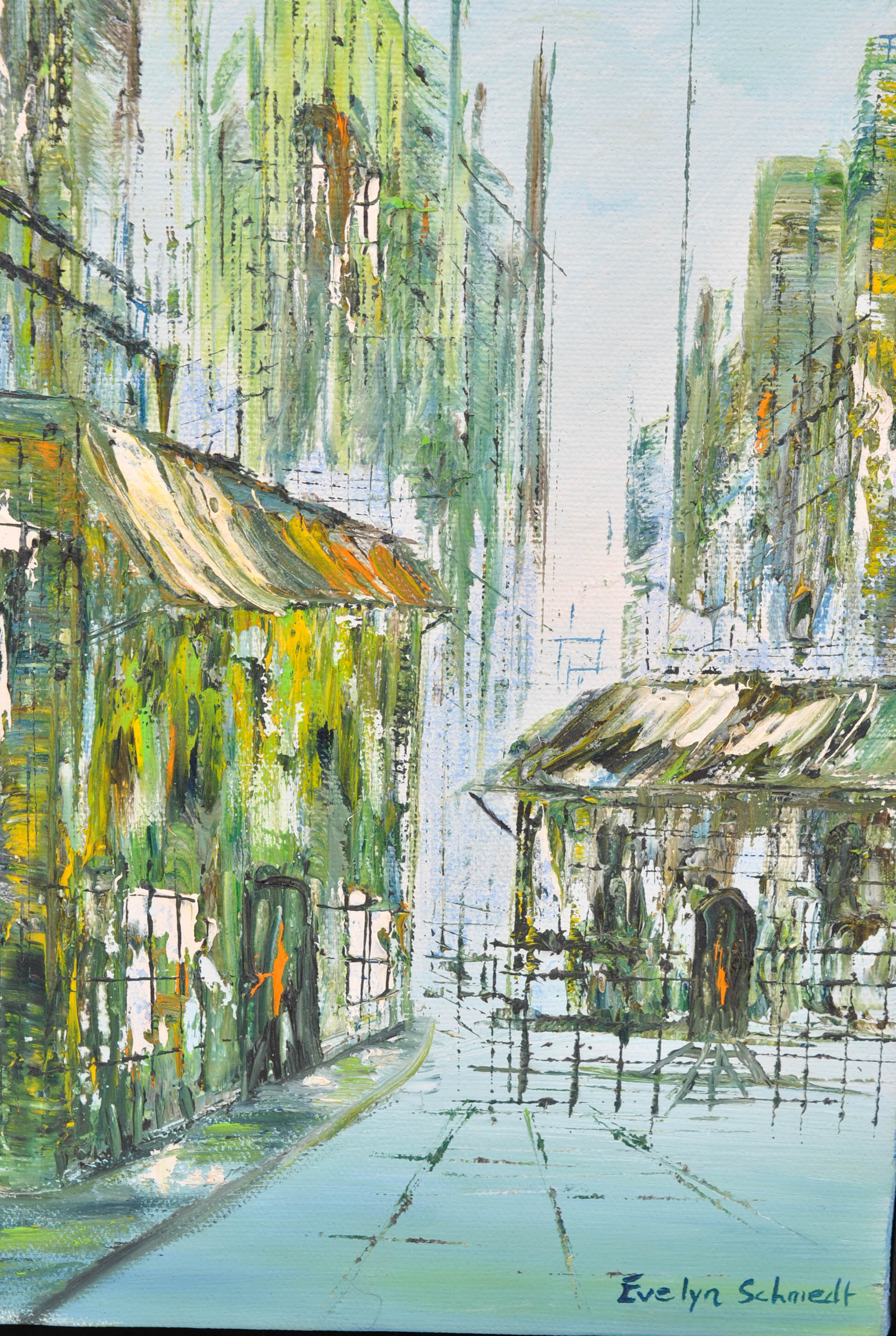 Evelyn Schmedt Oil Paintings of City Streets