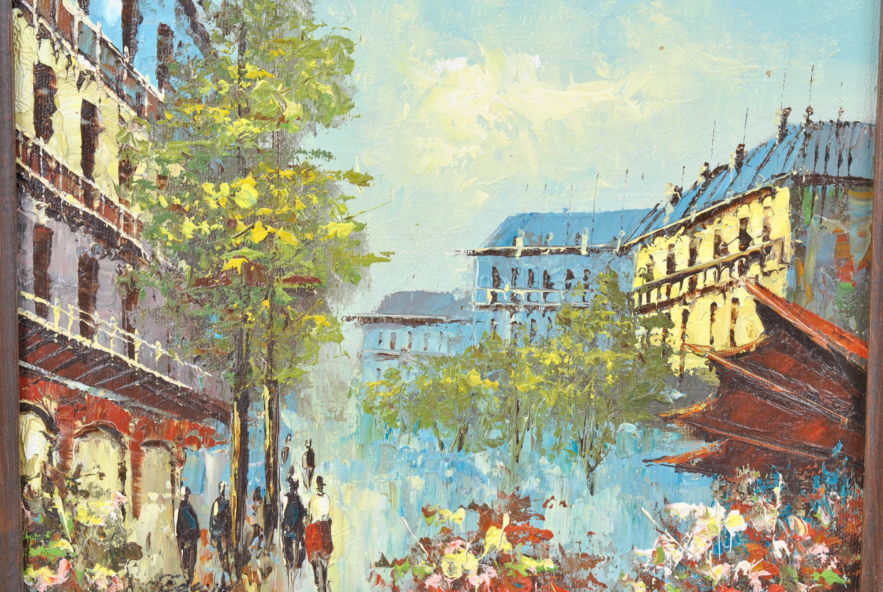 Oil Painting of City Street