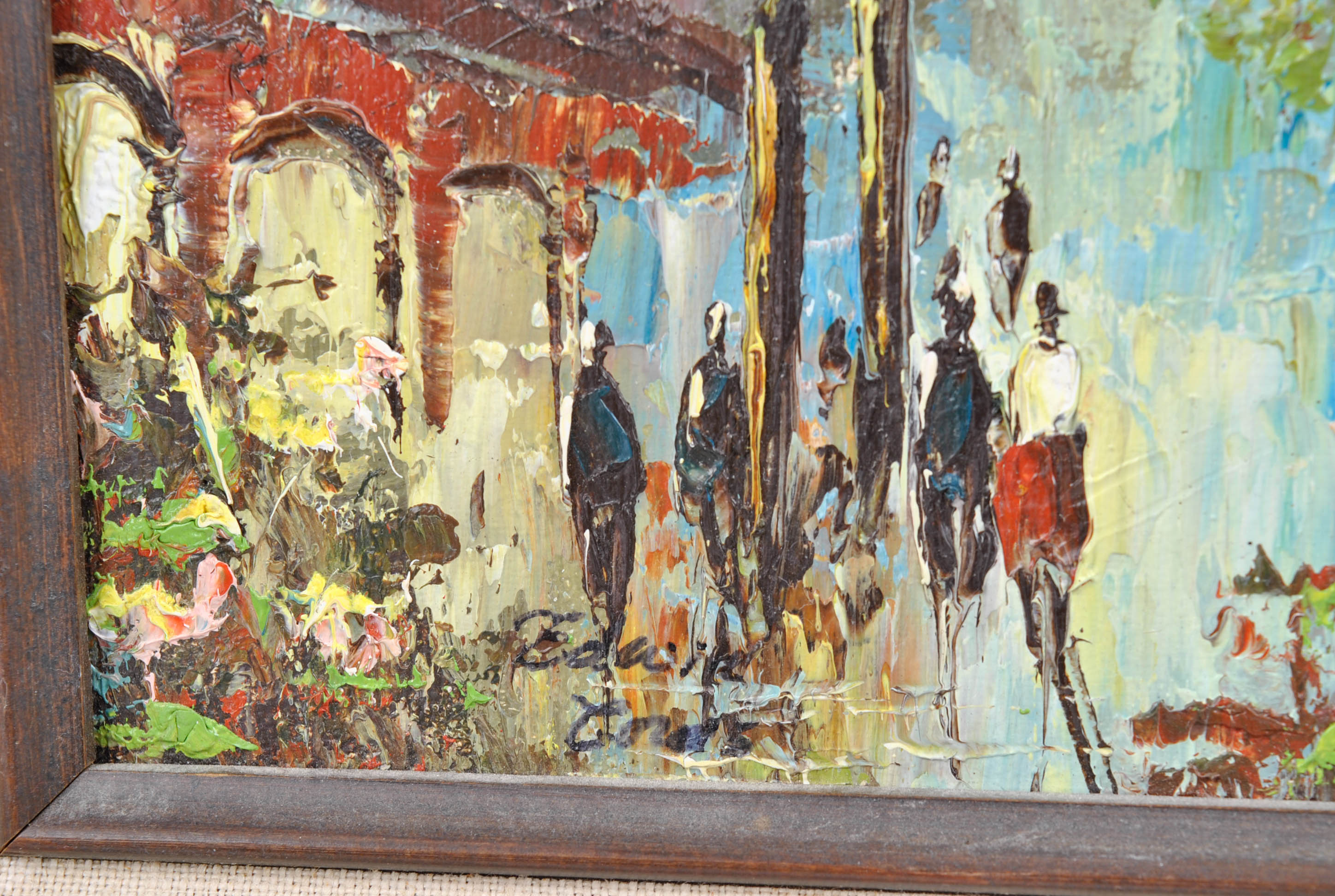 Oil Painting of City Street