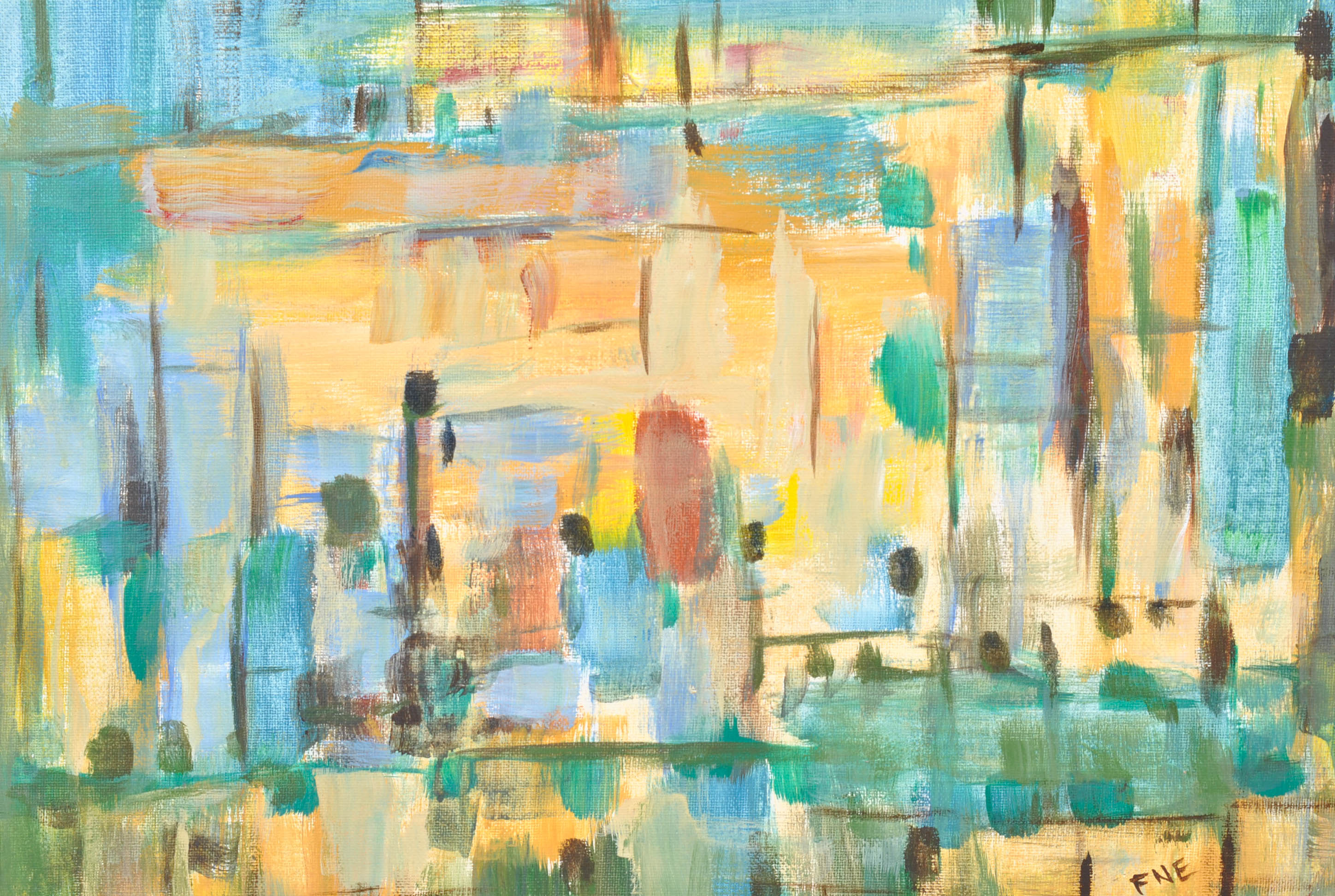 Abstract Acrylic Painting on Canvas Board