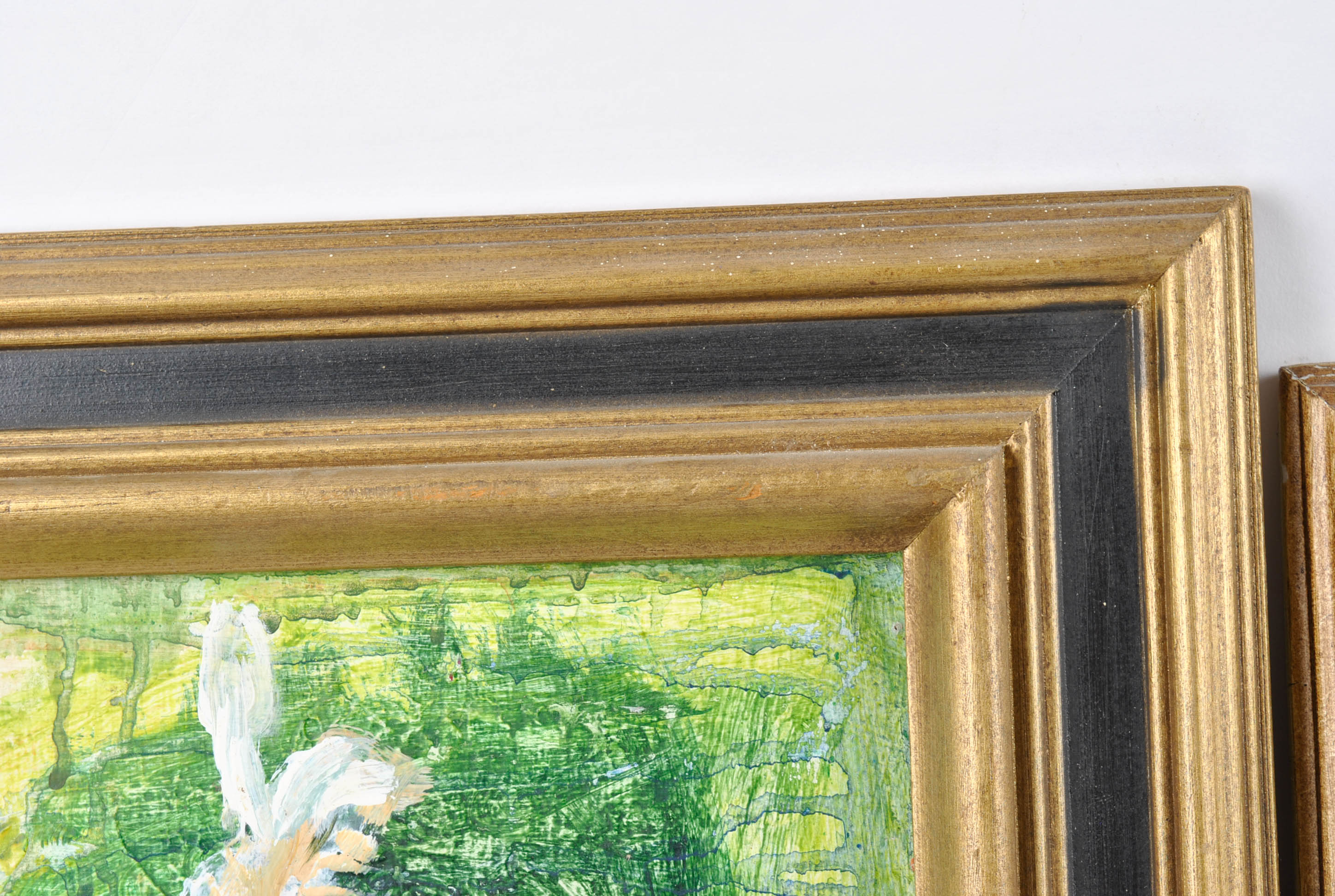 Oil on Paper Paintings of Flowers by Mahaffey and Eastwood