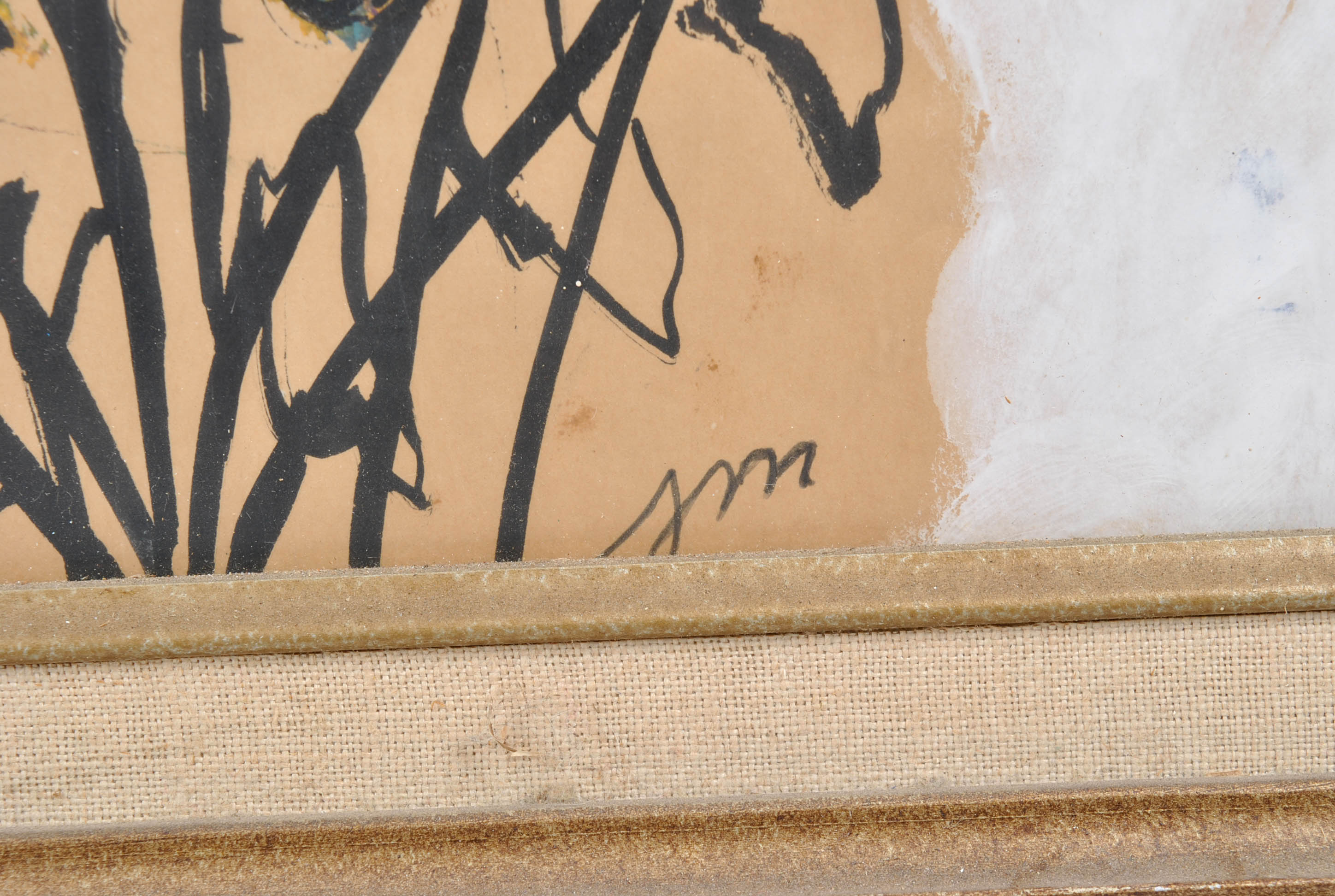 Oil on Paper Paintings of Flowers by Mahaffey and Eastwood