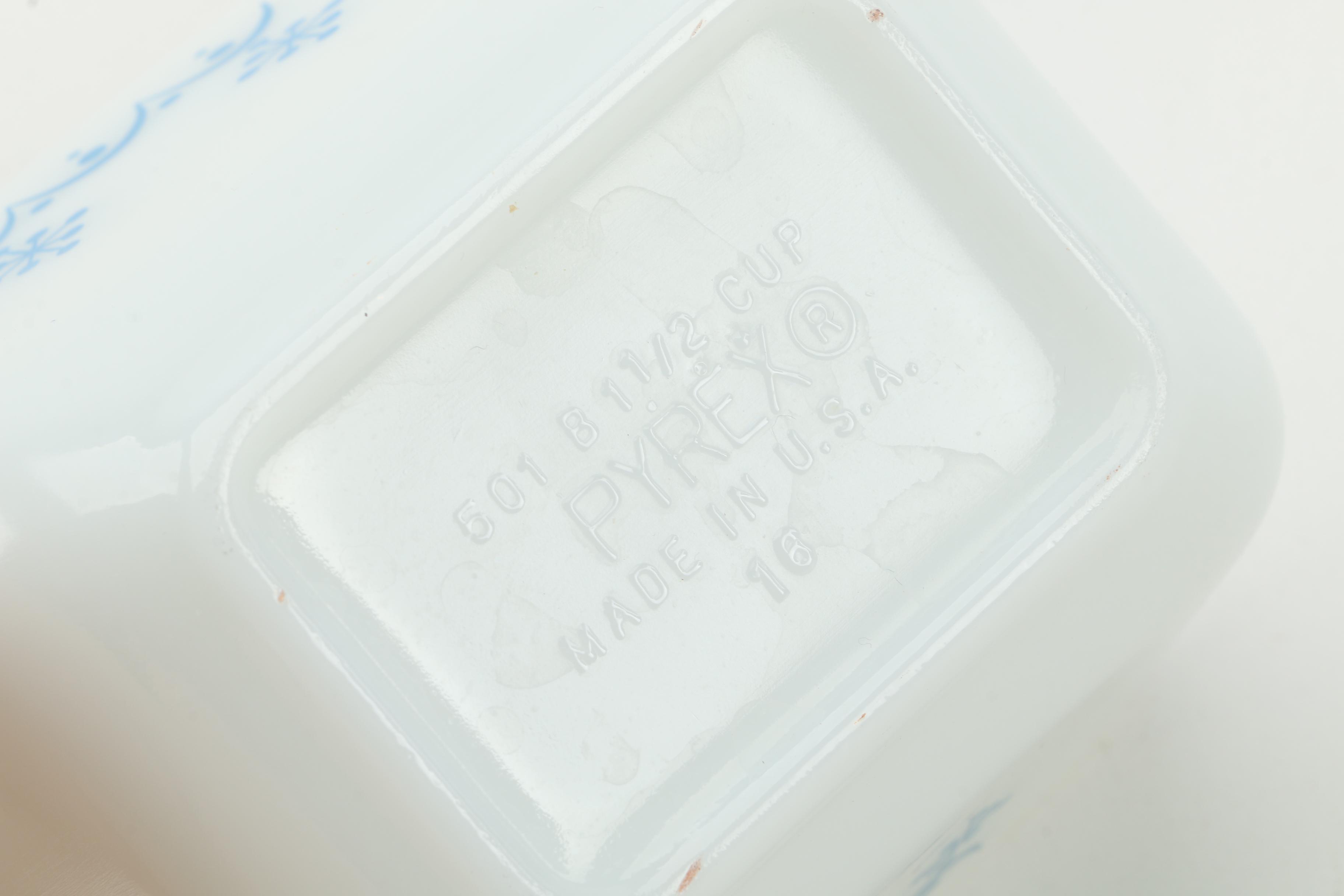 Vintage Pyrex "Snowflake Blue" Refrigerator Jars Circa 1972-1975