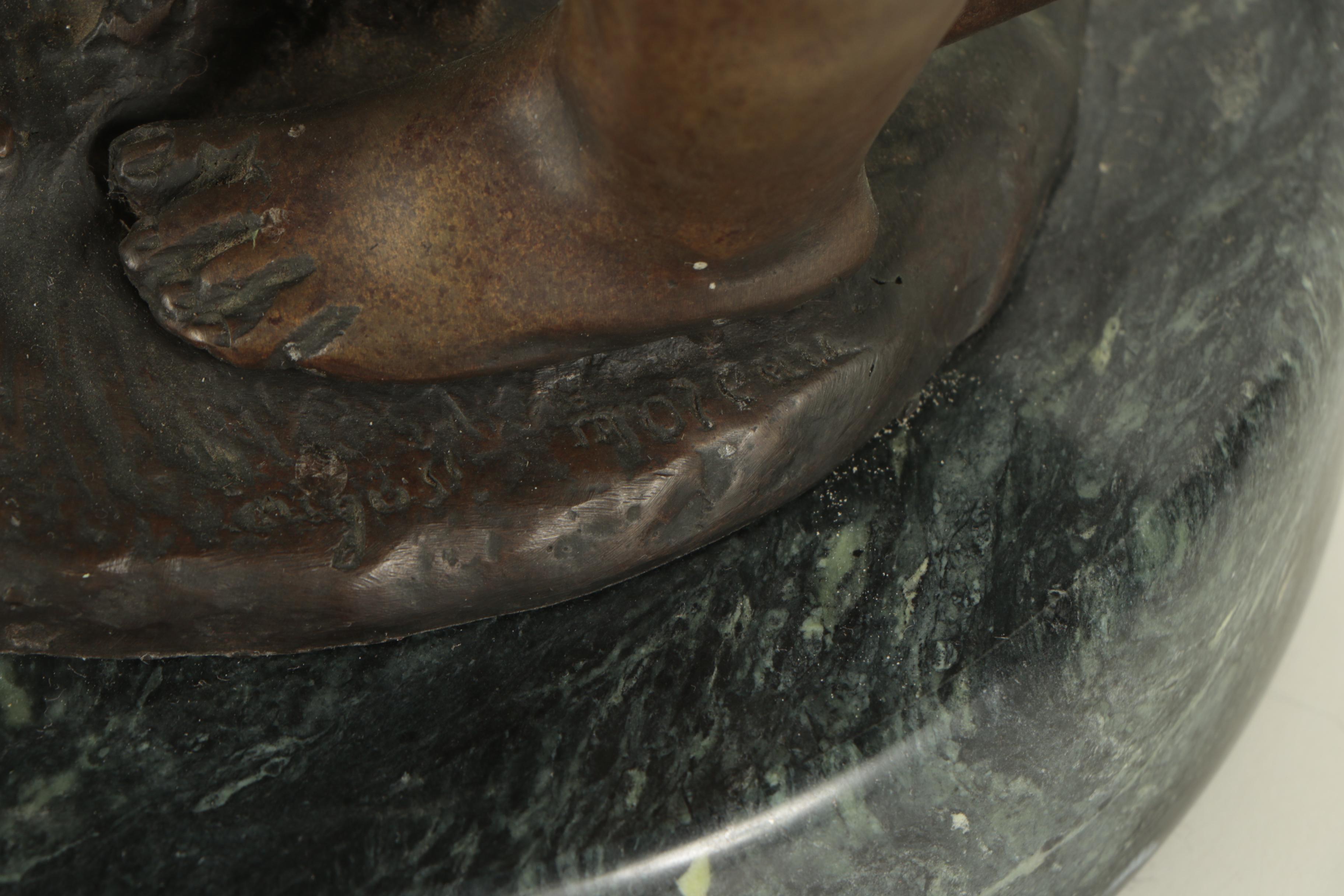 Spelter Sculpture after Auguste Moreau "The Secret"