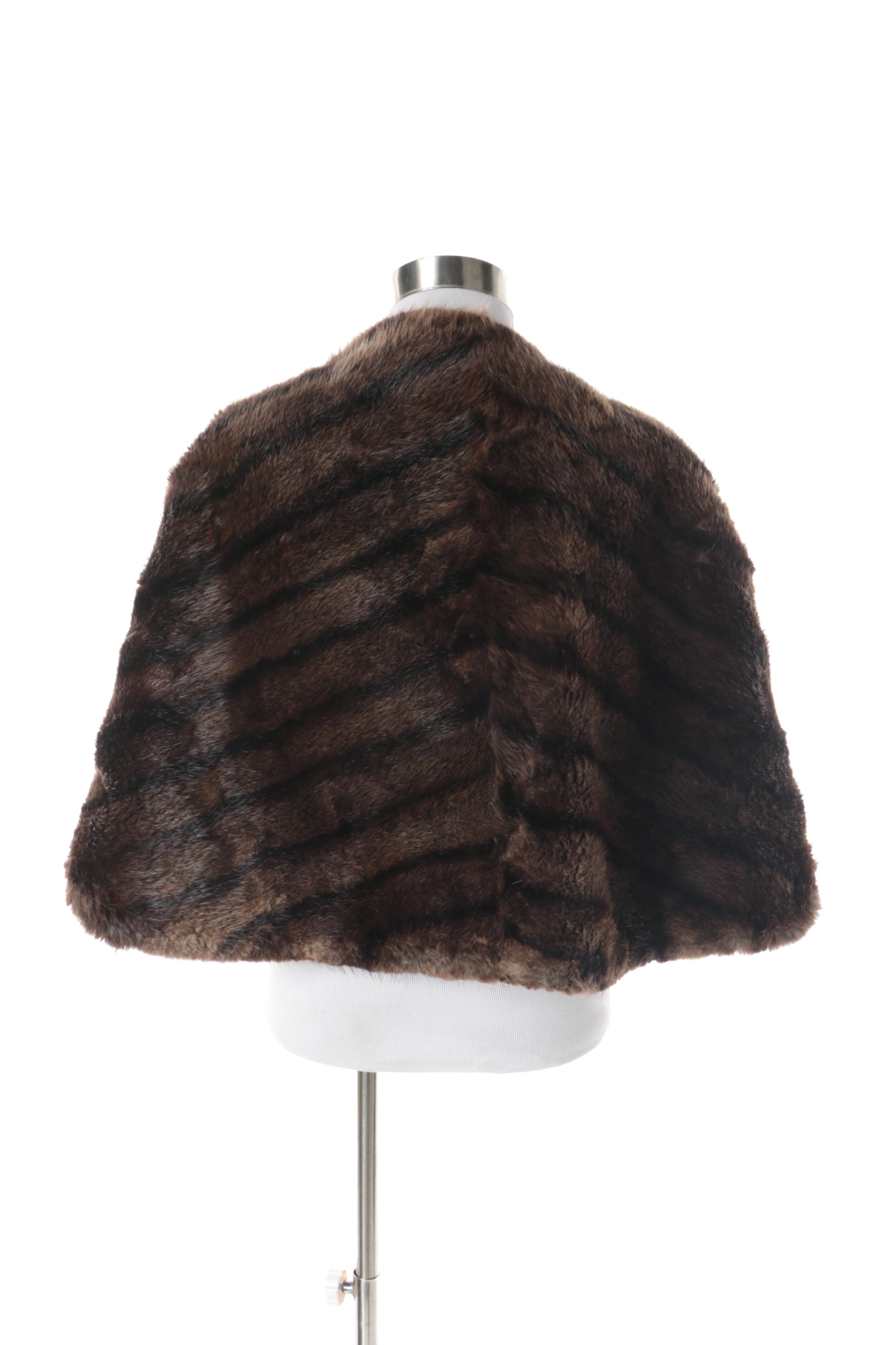 Vintage Morton's Dyed Beaver Fur Stole