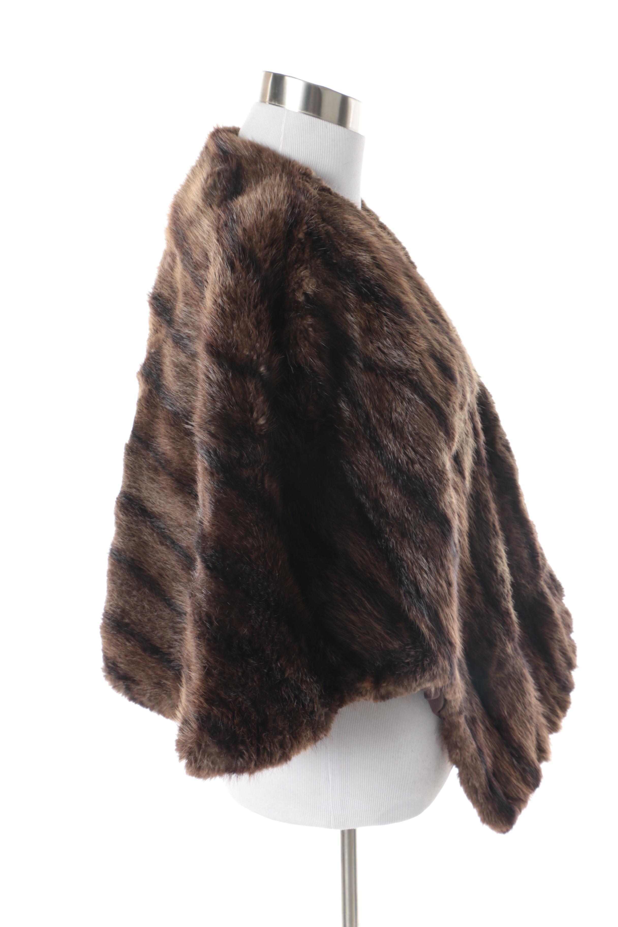 Vintage Morton's Dyed Beaver Fur Stole