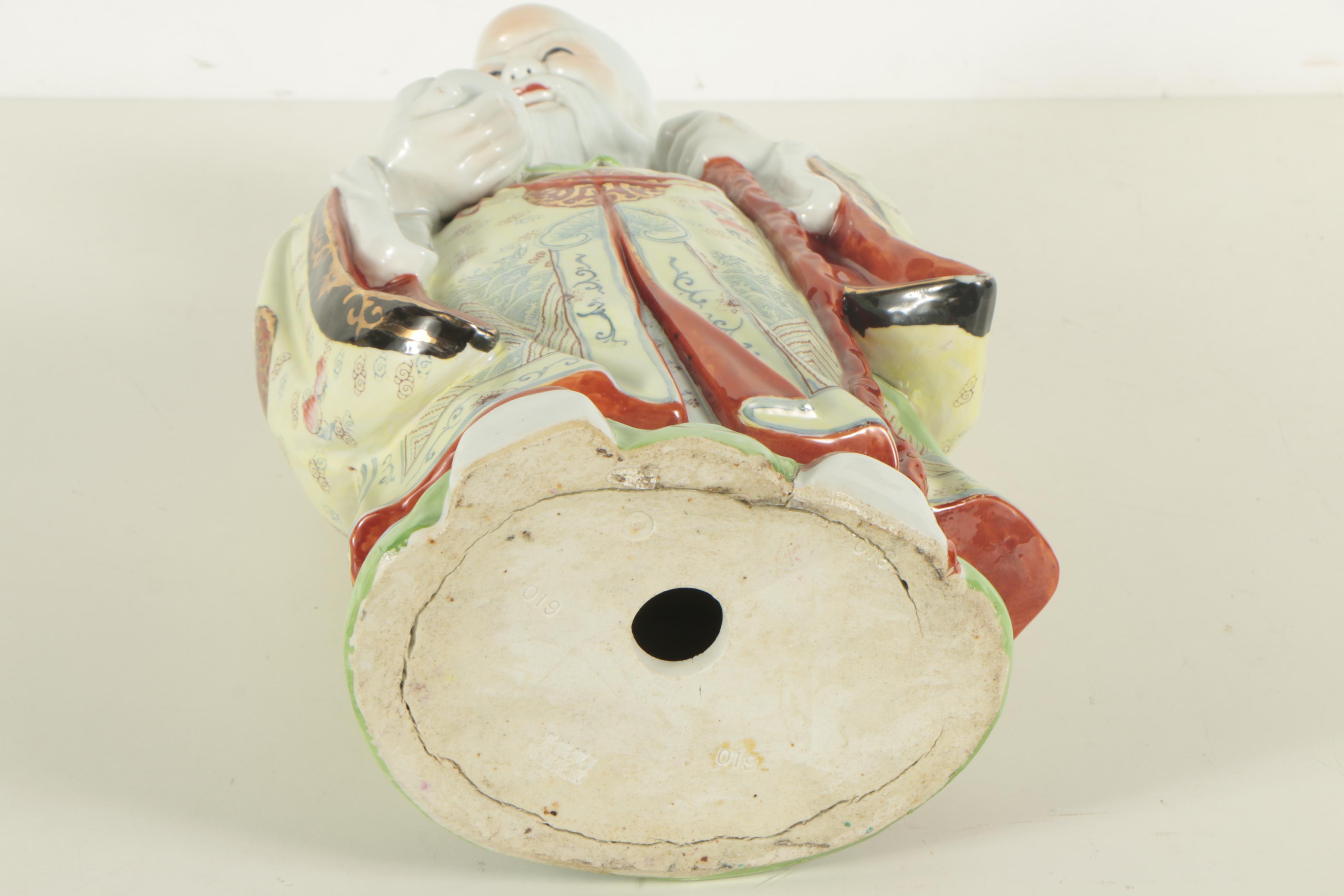 Chinese Porcelain God of Longevity Figure