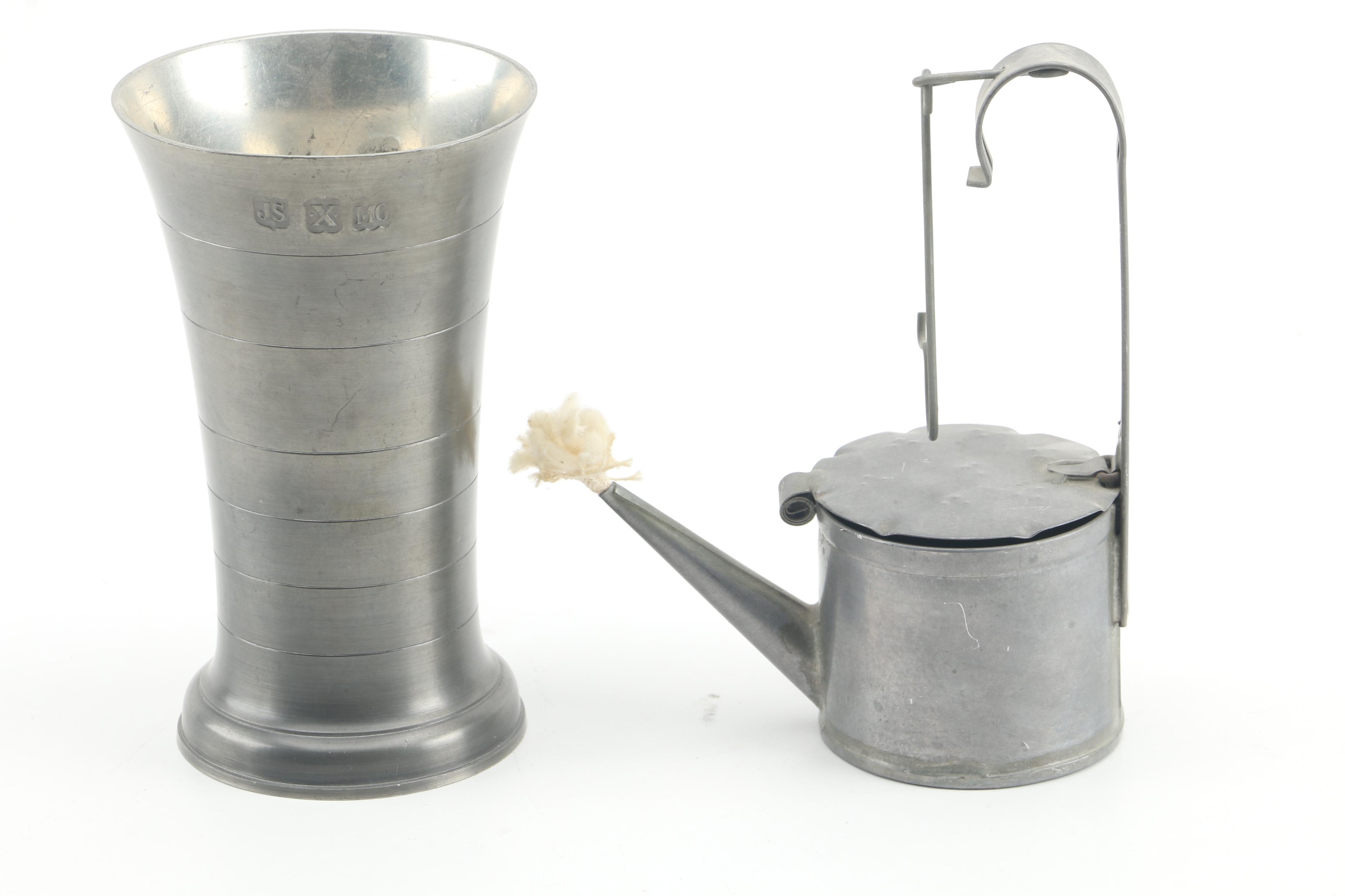 Pewter Candlestick Holders and Decor Including John Somers