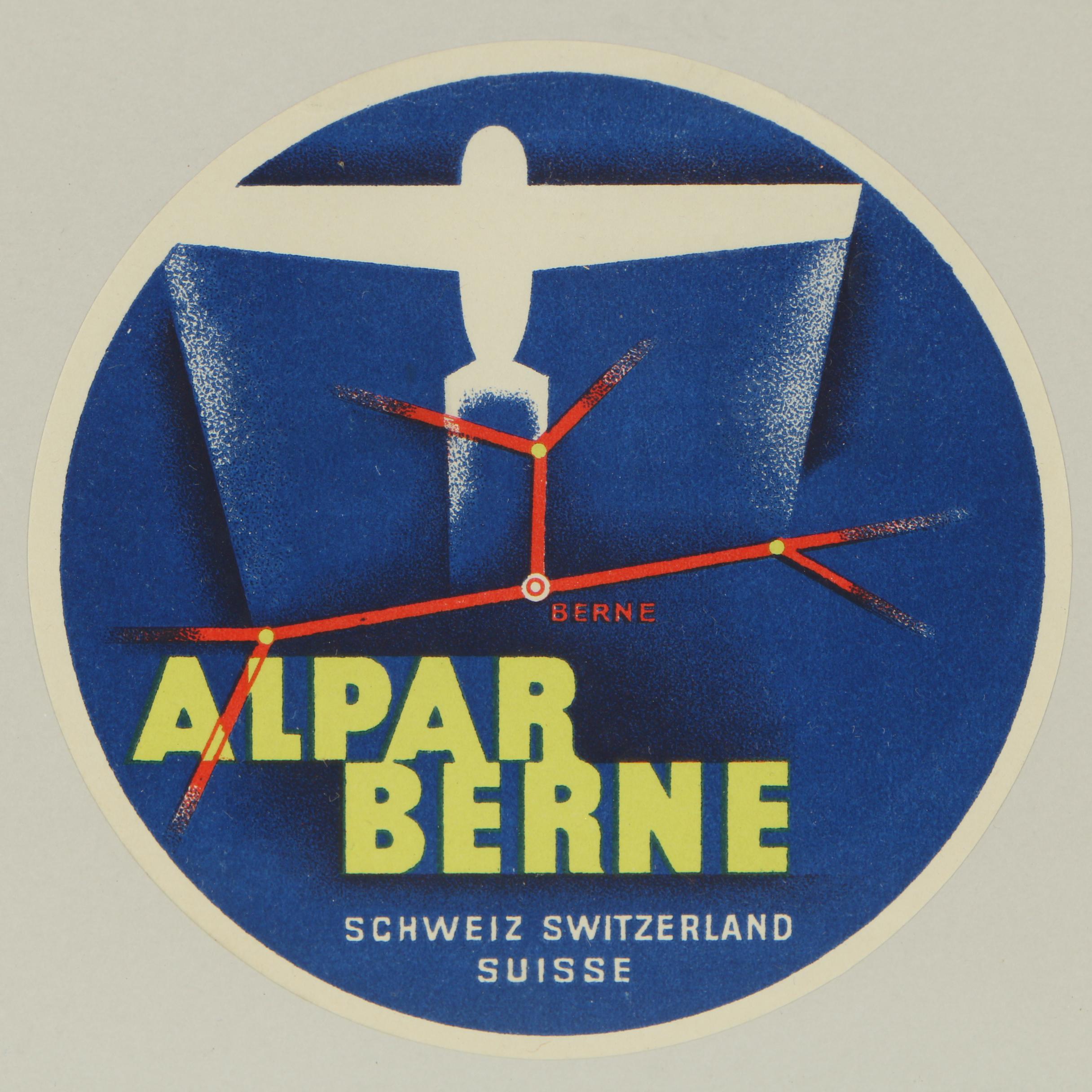 Vintage Framed Swiss Airline and Hotel Luggage Tags