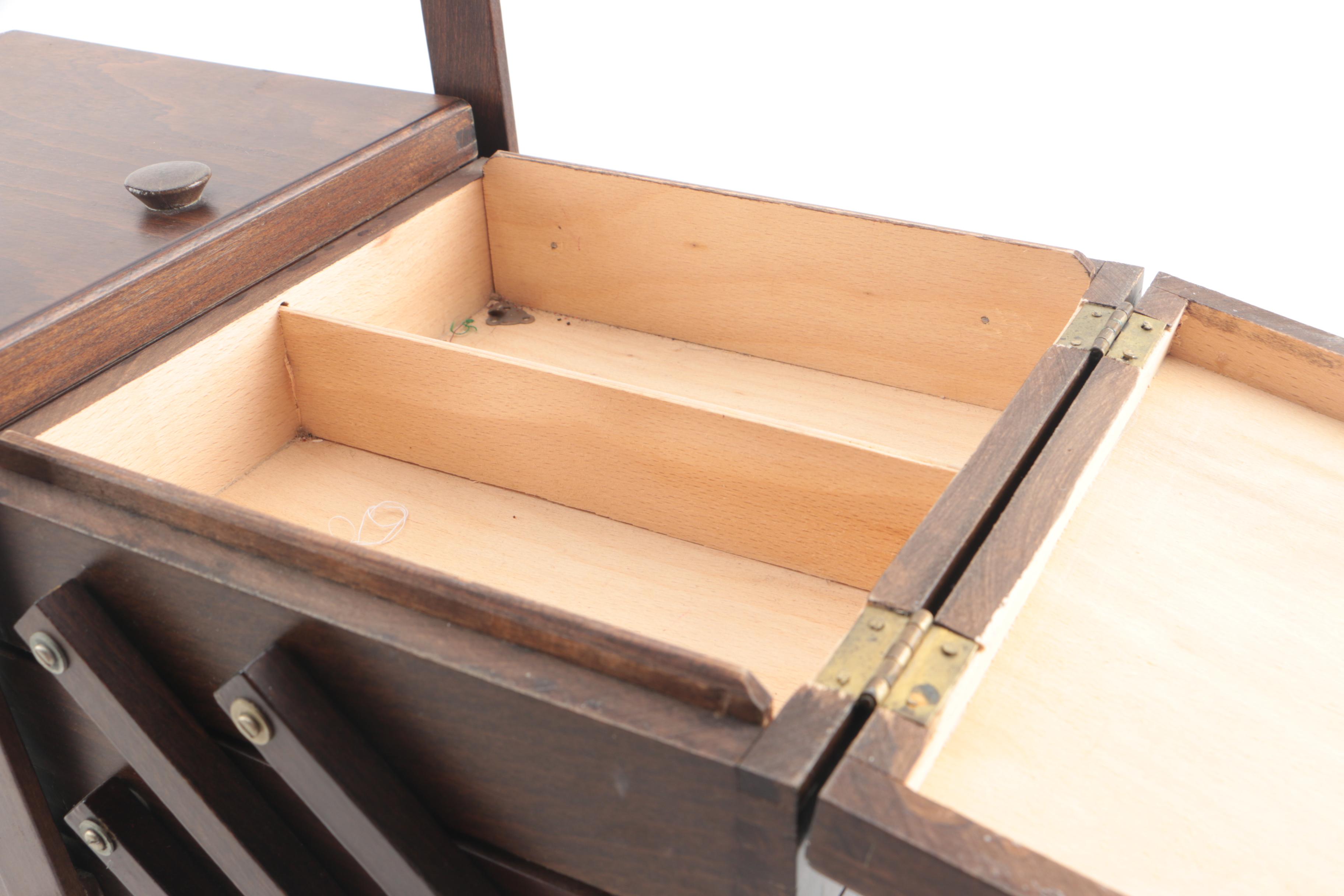 Vintage Cantilever Sewing Box