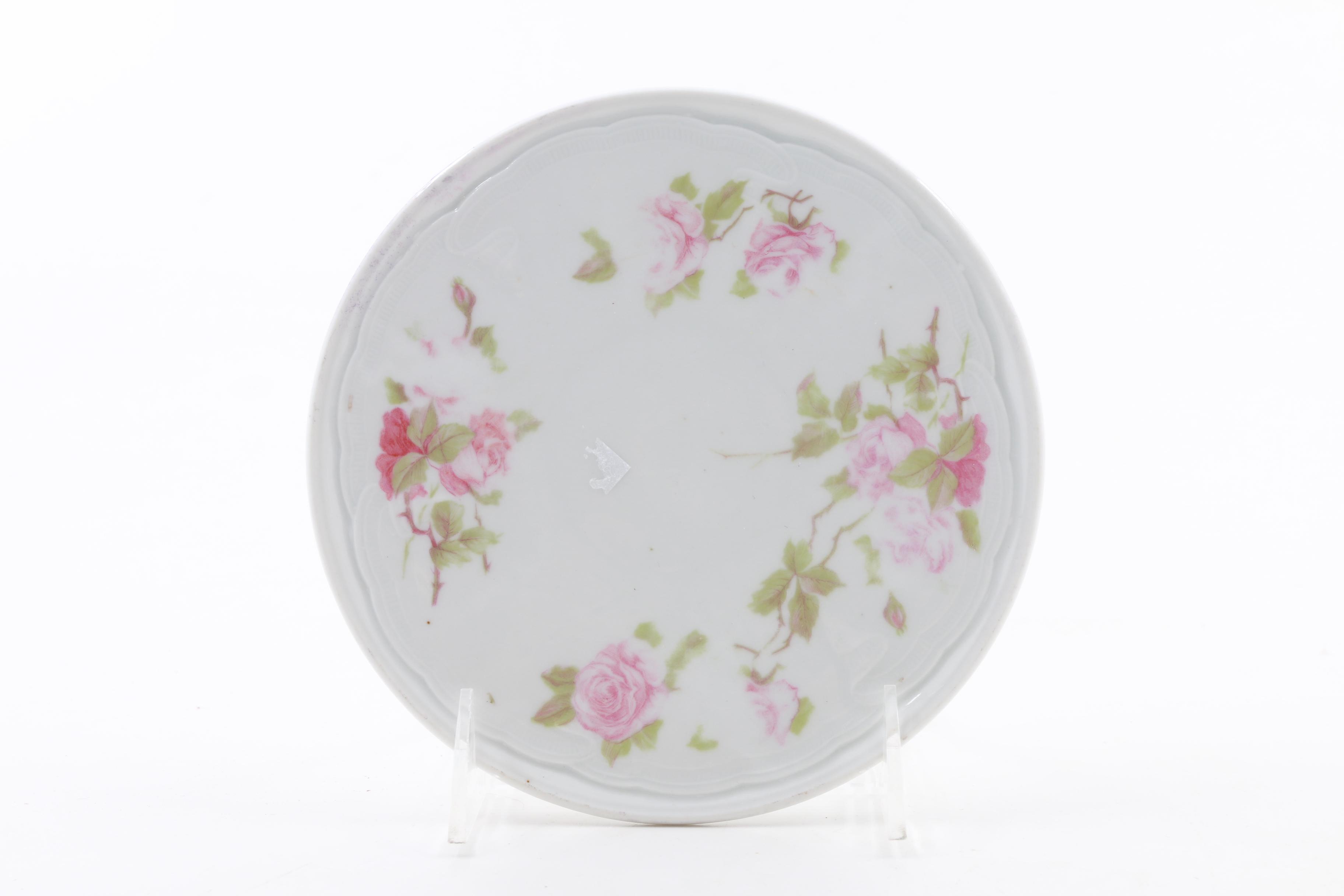 Antique Rosenthal China Trivet and French Limoges Plates