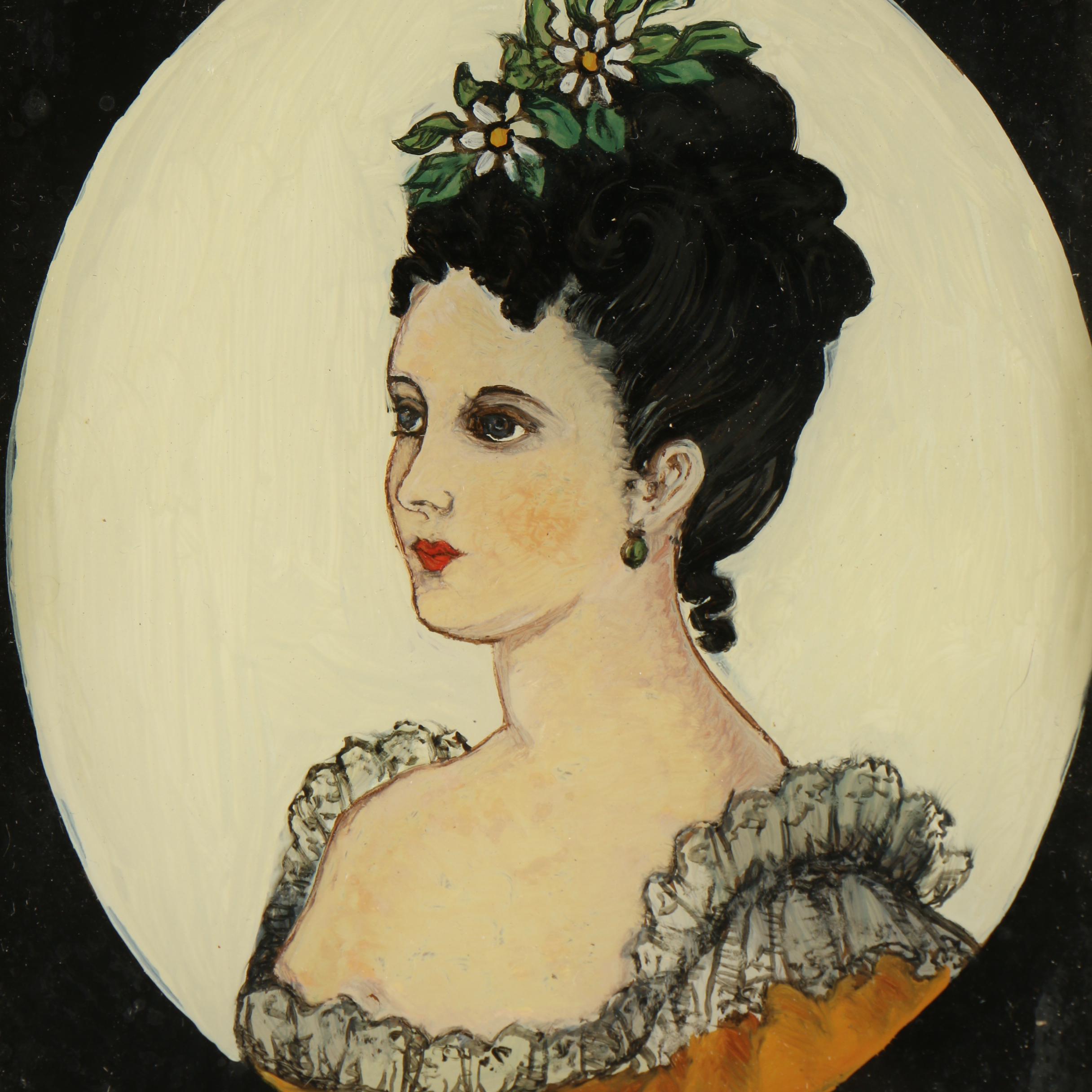 Reverse Glass Oil Portraits