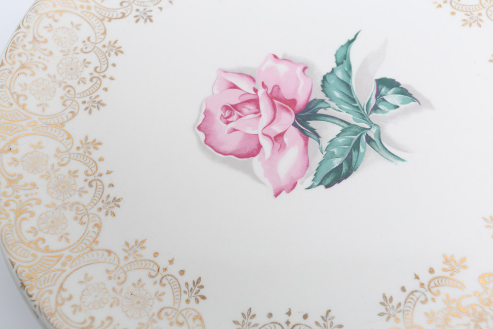 Vintage Crooksville "Delmar Rose" Dinnerware