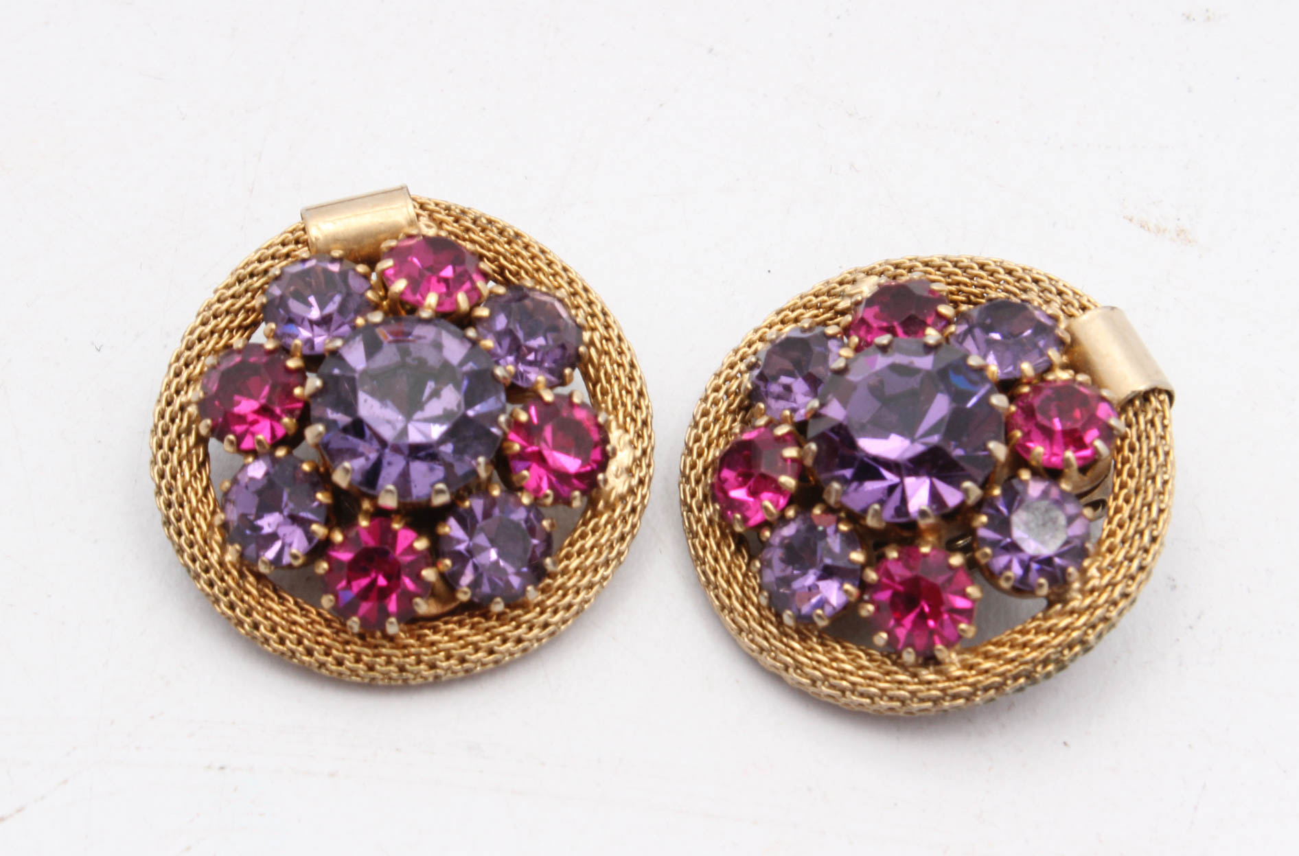 Vintage Weiss Costume Jewelry Bracelet and Earring Set