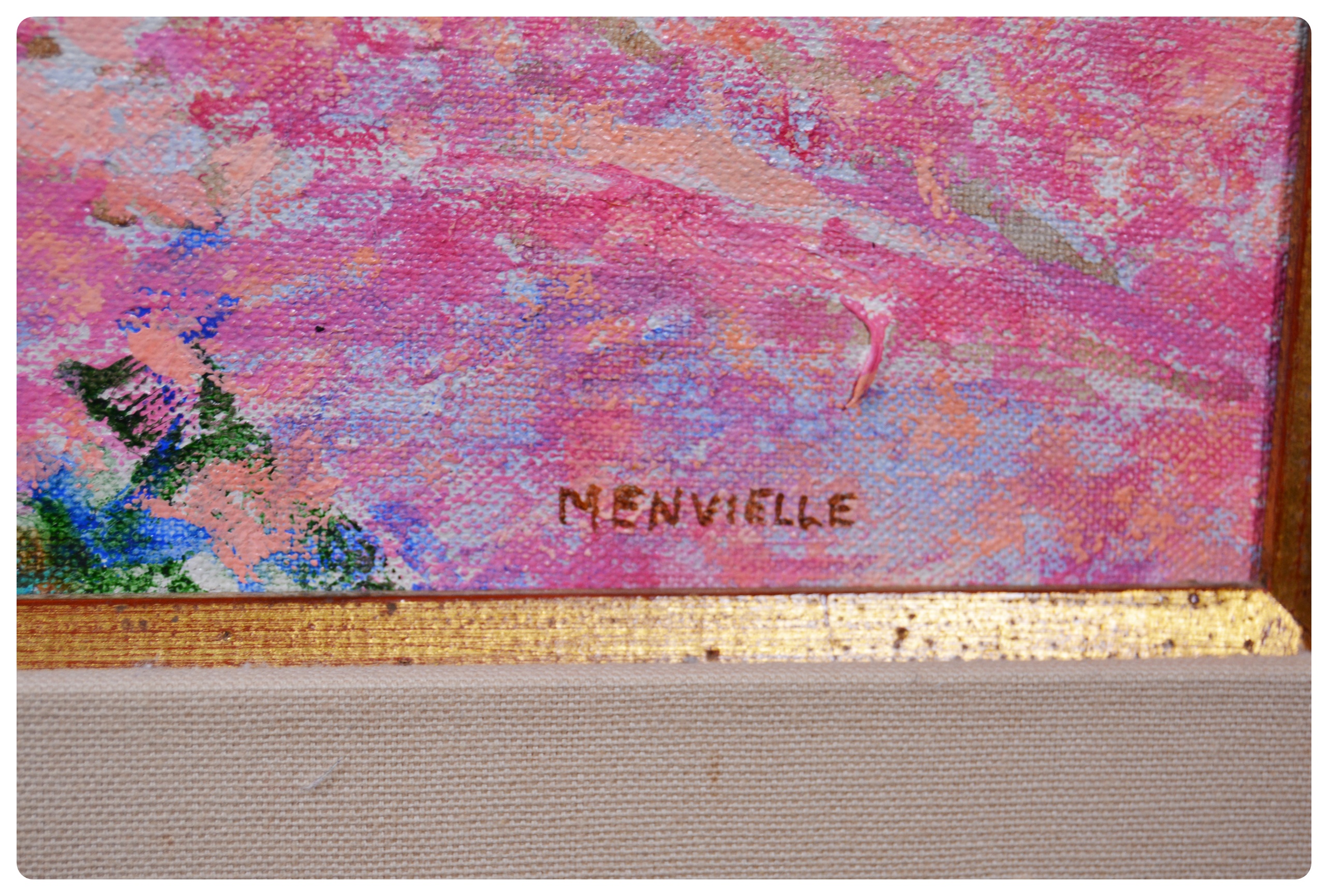 Menvielle Oil Painting of Rooftops