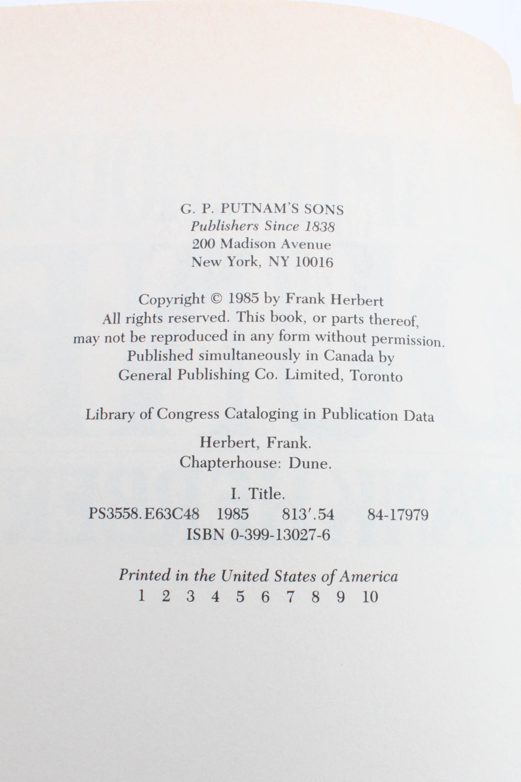 First Editions "Friday" by Heinlein and "Chapterhouse: Dune" by Herbert