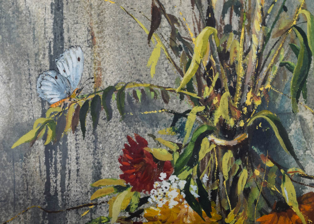 "Farewell Summer Friends" Dry Brush by Catherine Garnes Heintz